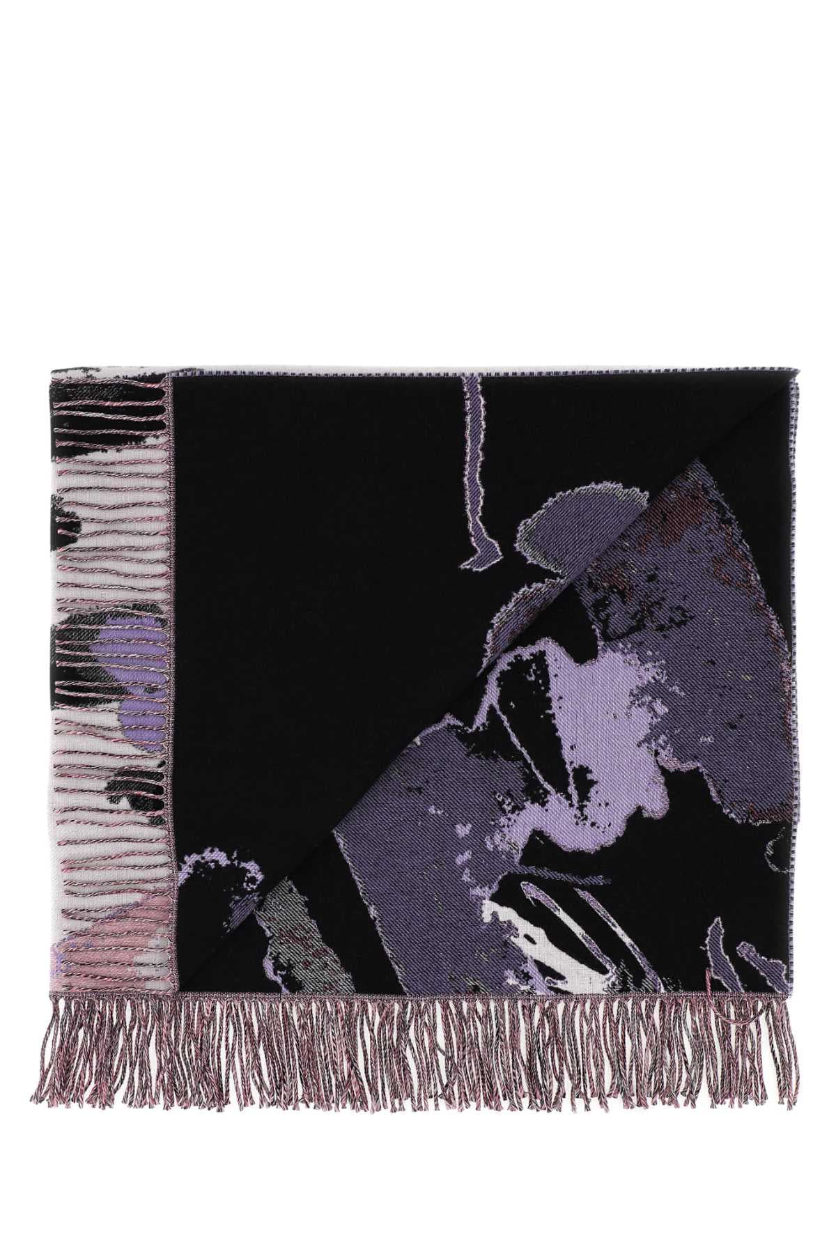 Embroidered wool blend blanket - мініатюра 2