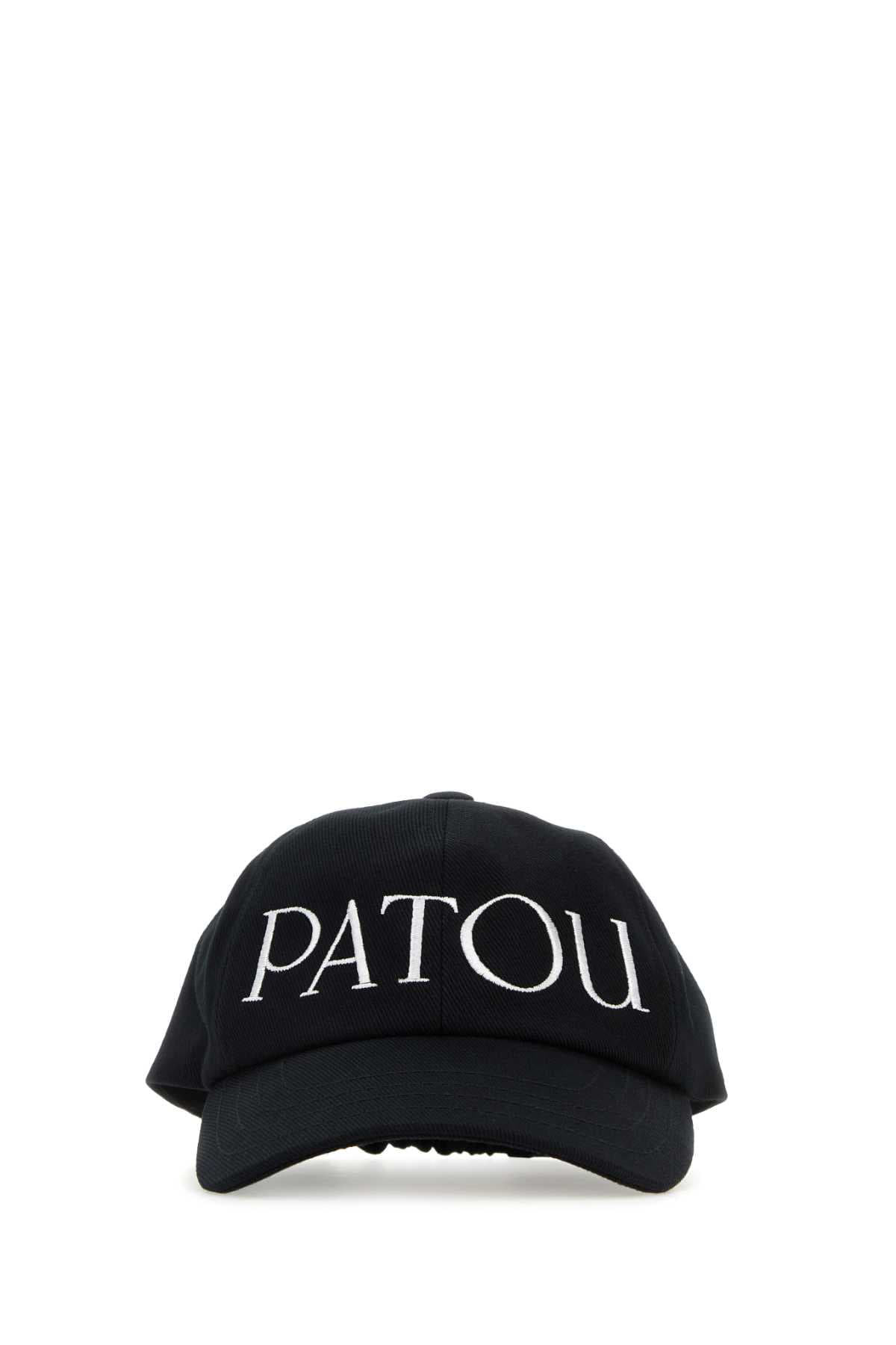 Black cotton baseball cap