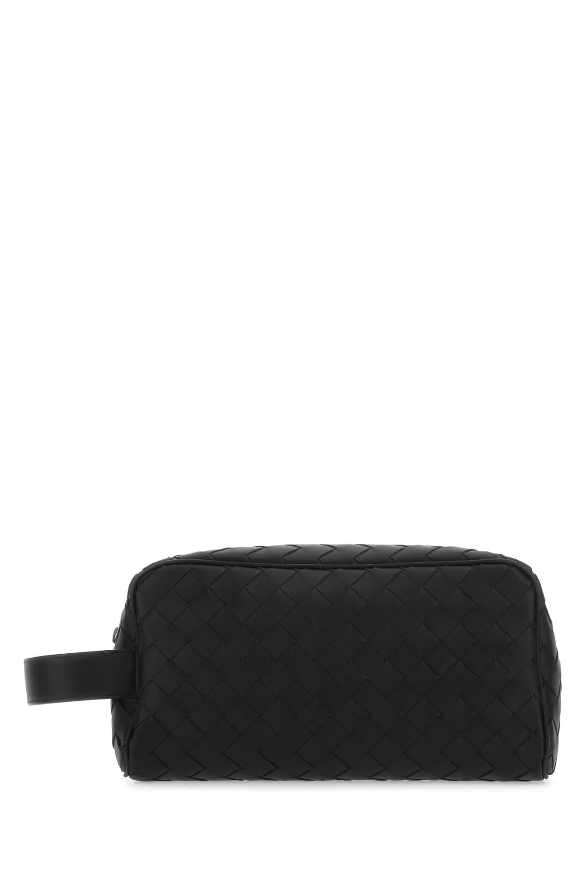 Black leather beauty case
