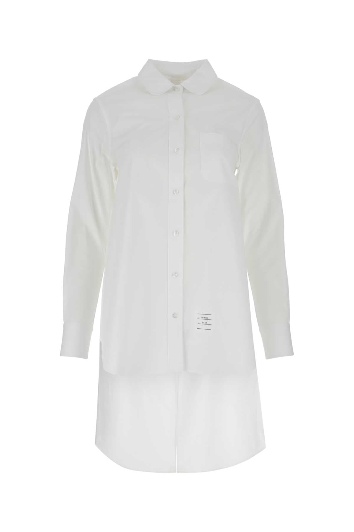 White poplin oversize shirt