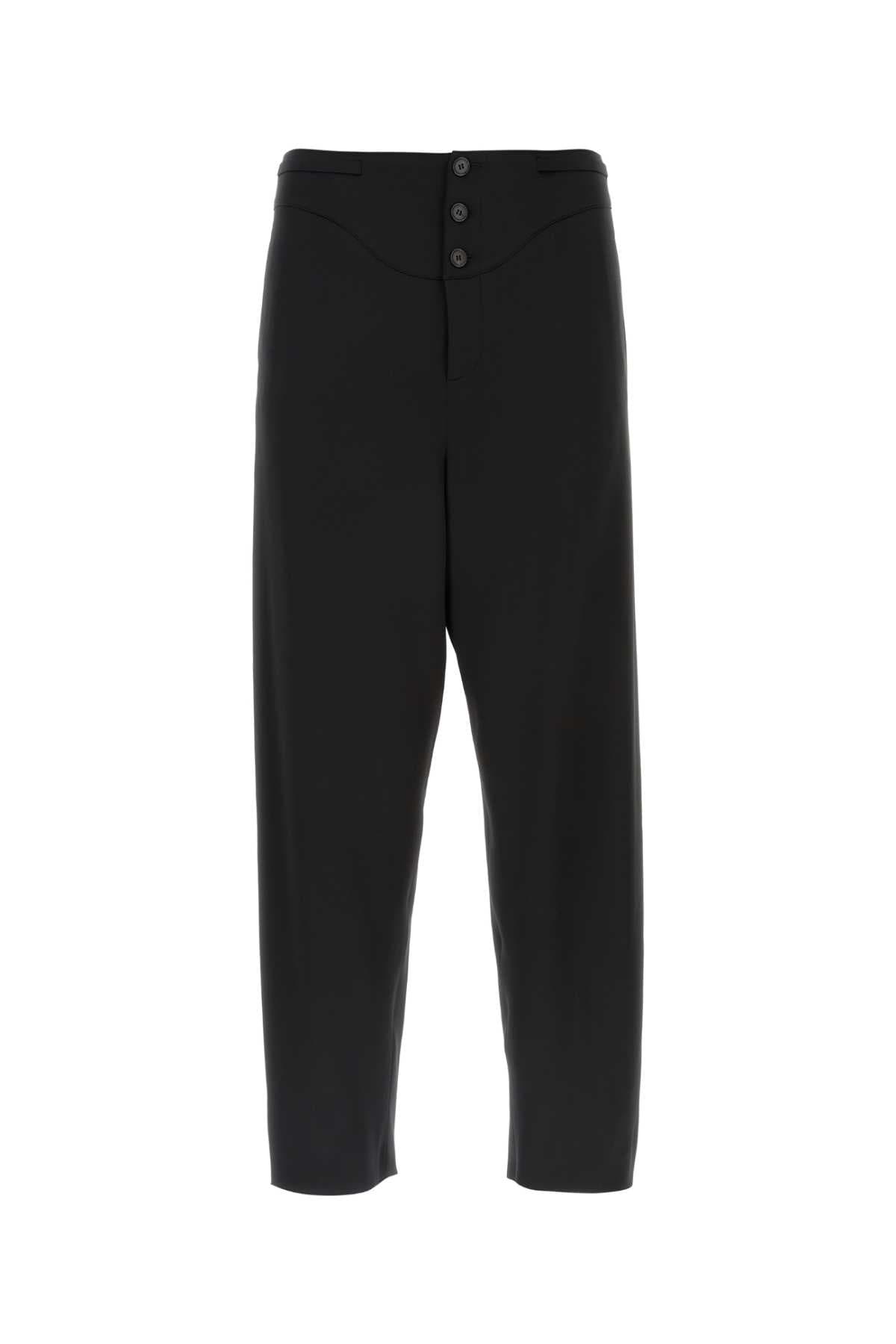 Black satin pant
