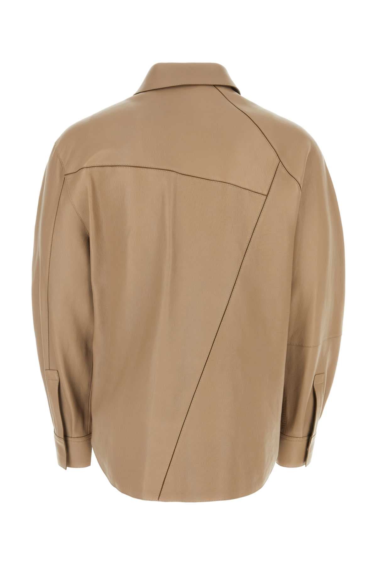Dove grey leather shirt - мініатюра 2