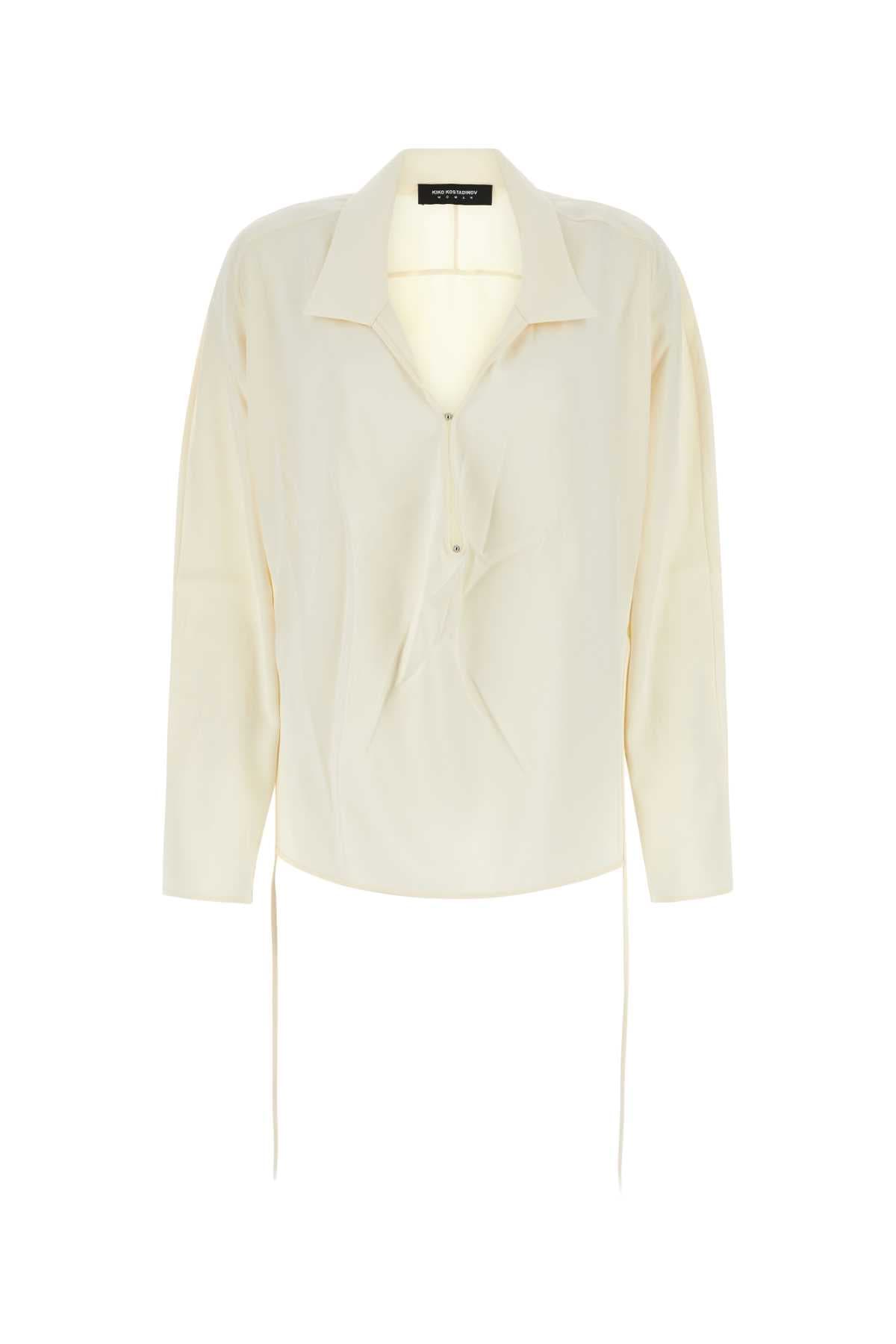 Ivory satin shirt