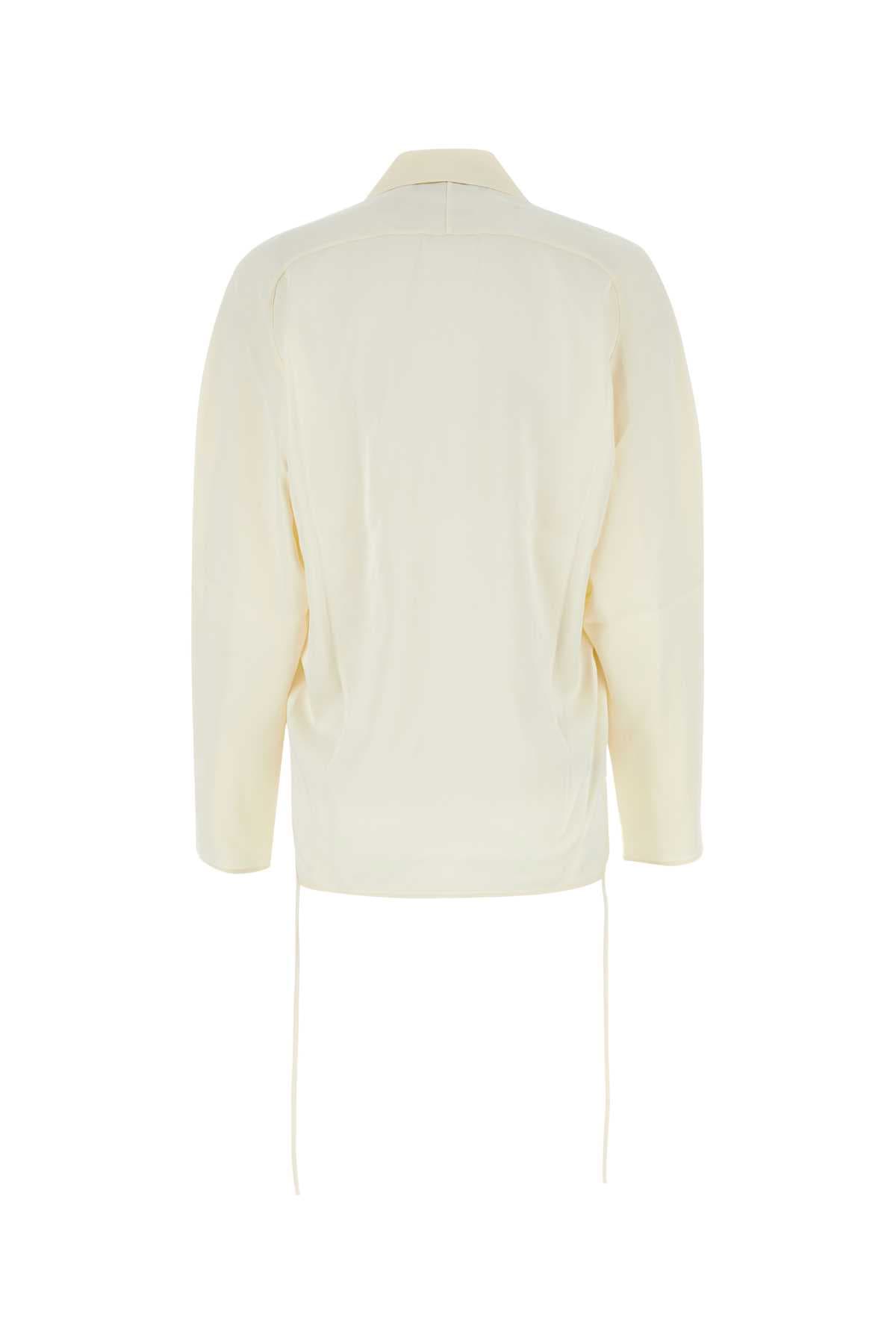 Ivory satin shirt - мініатюра 2