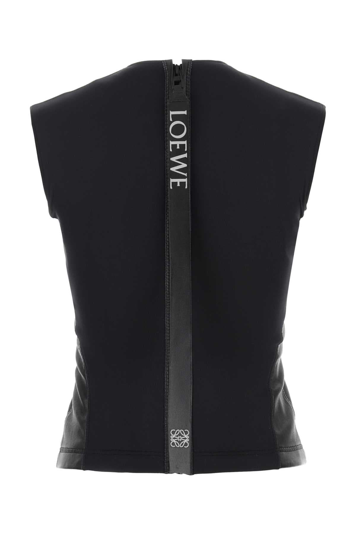 Black leather and fabric top - мініатюра 2