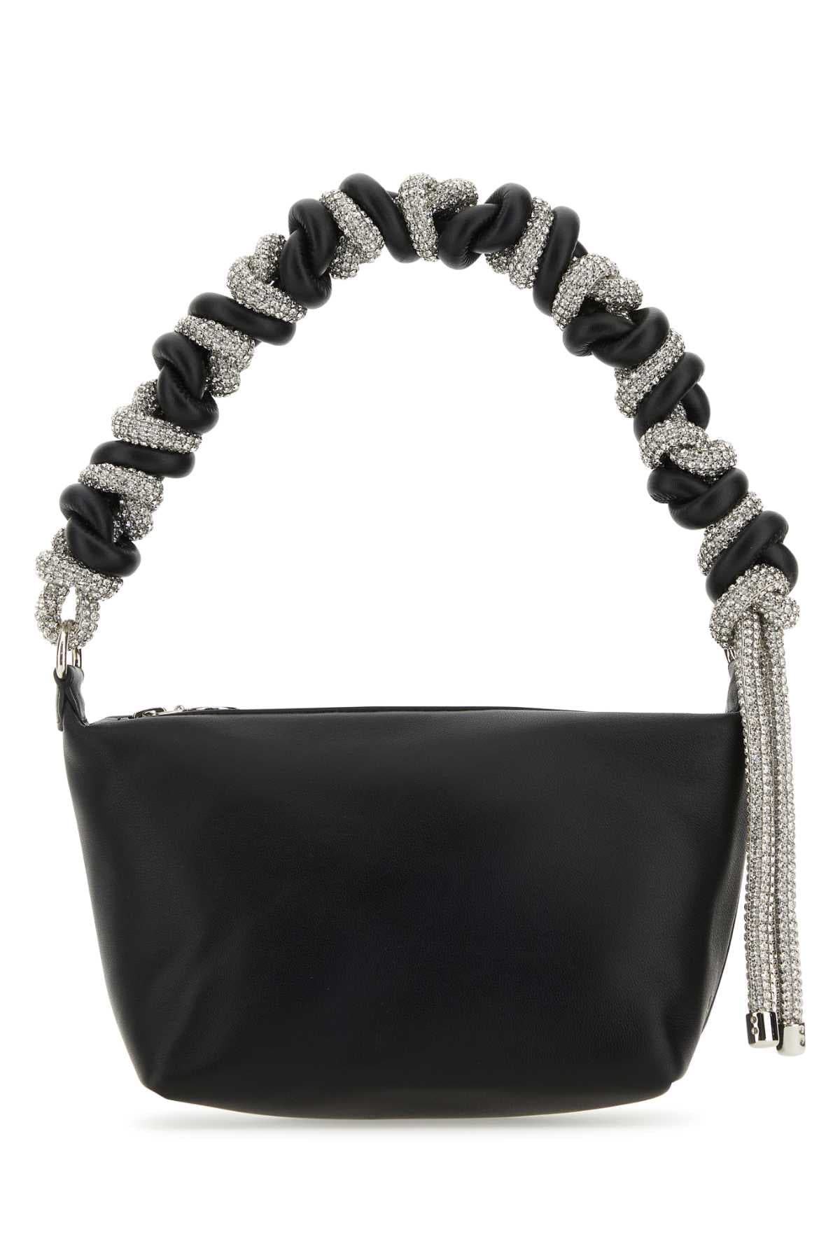 Black nappa leather handbag