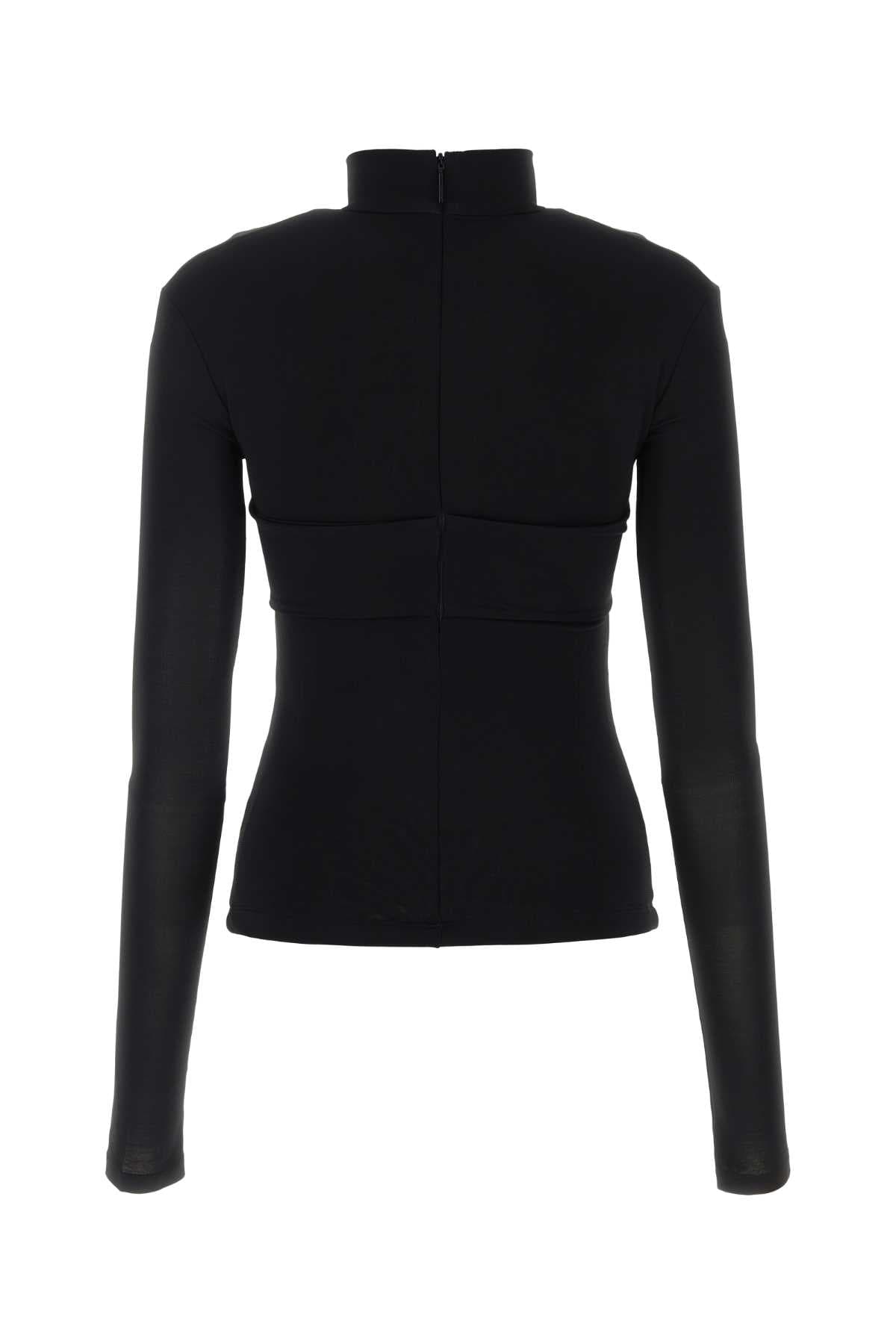 Black stretch viscose top - мініатюра 2