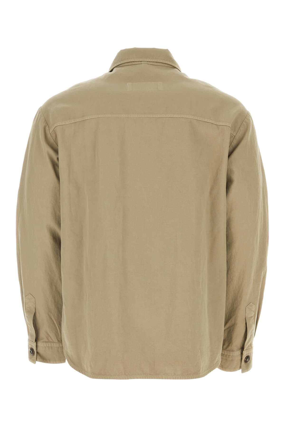 Cappuccino cotton blend shirt - мініатюра 2