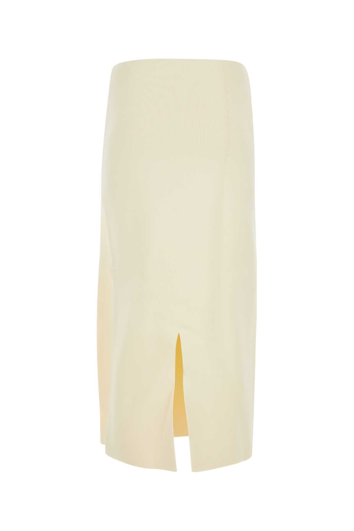 Ivory viscose blend skirt - мініатюра 2