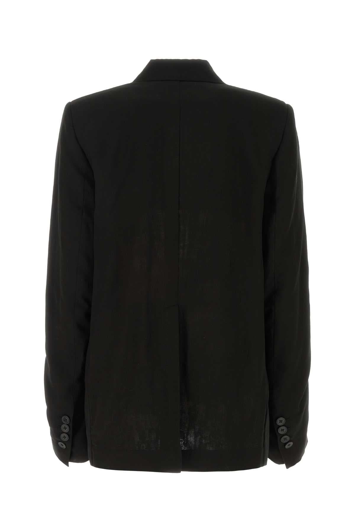 Black cotton Renske blazer - мініатюра 2