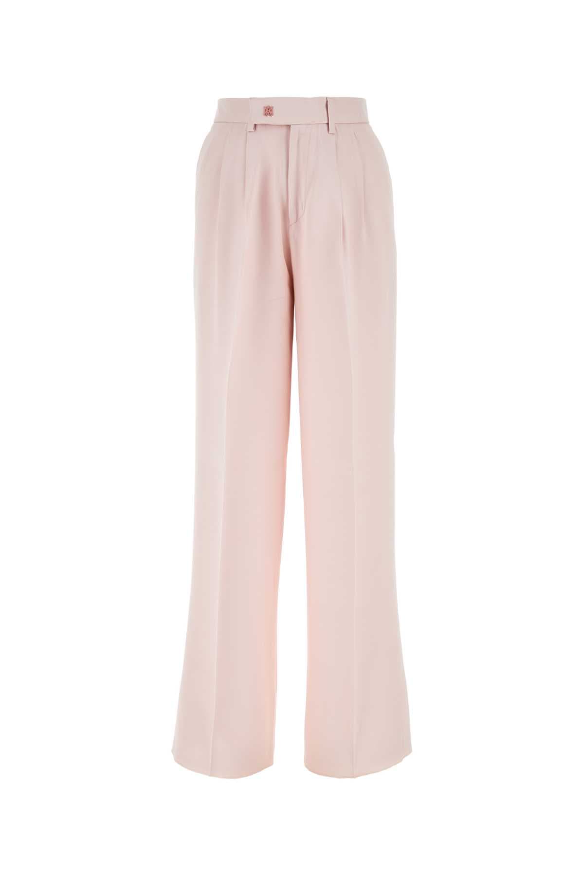 Light pink viscose wide-leg pant