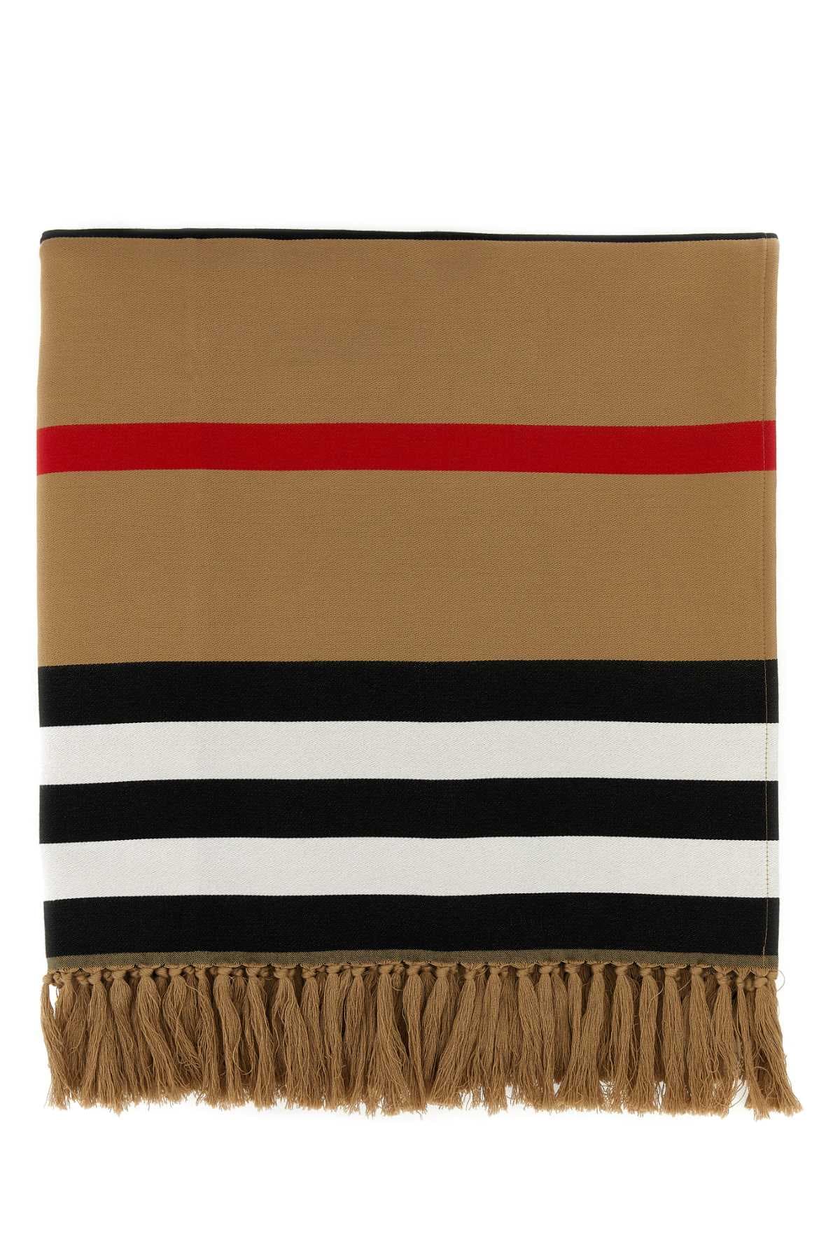 Embroidered cotton blanket