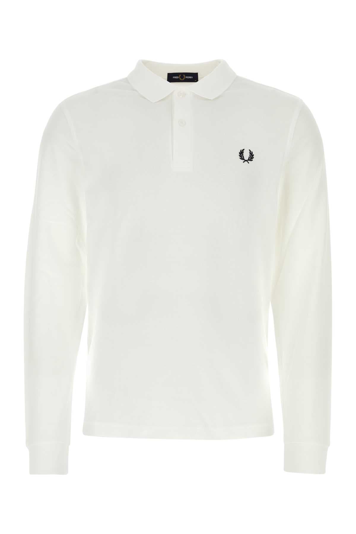 White piquet polo shirt