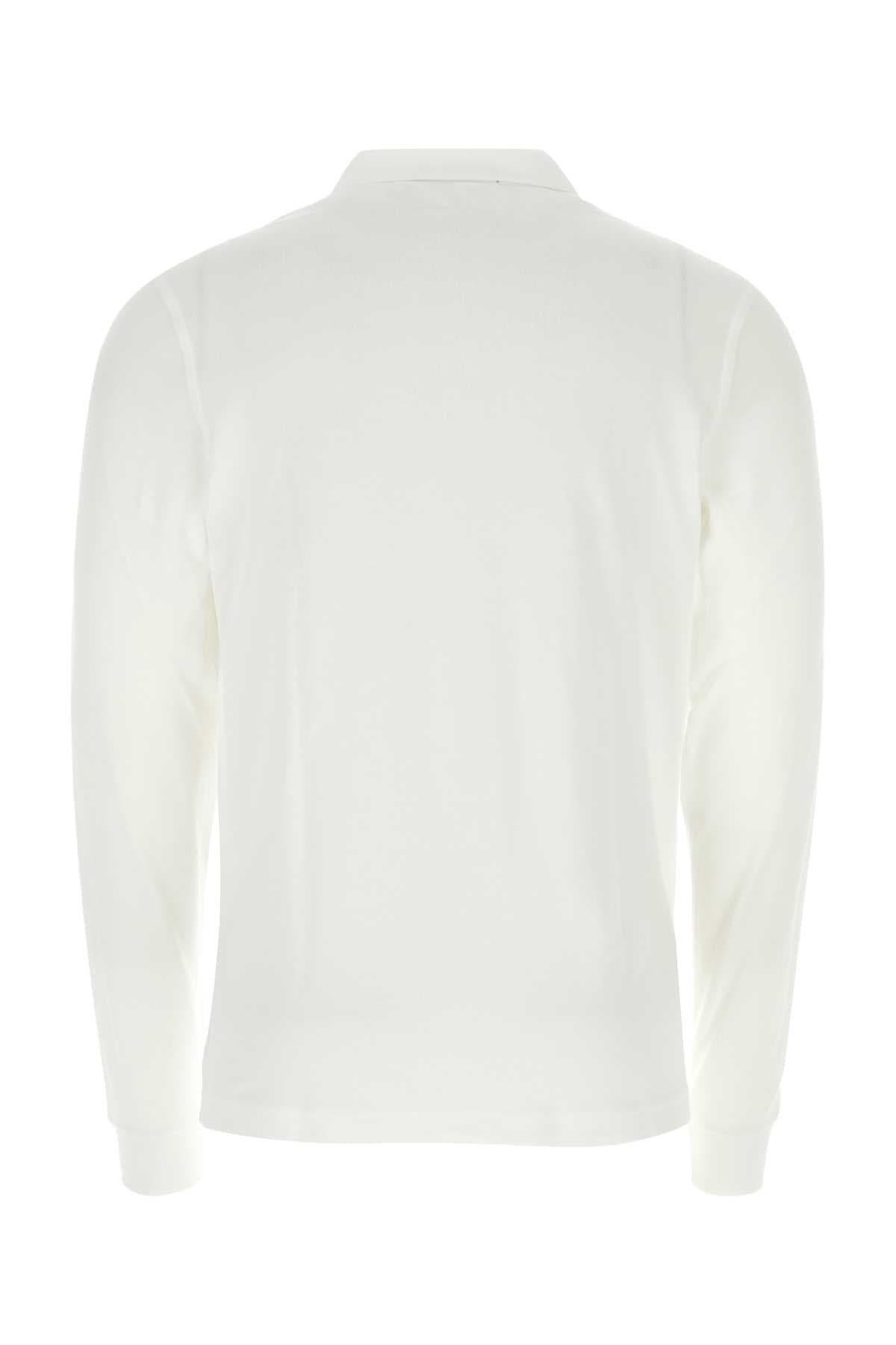 White piquet polo shirt - мініатюра 2