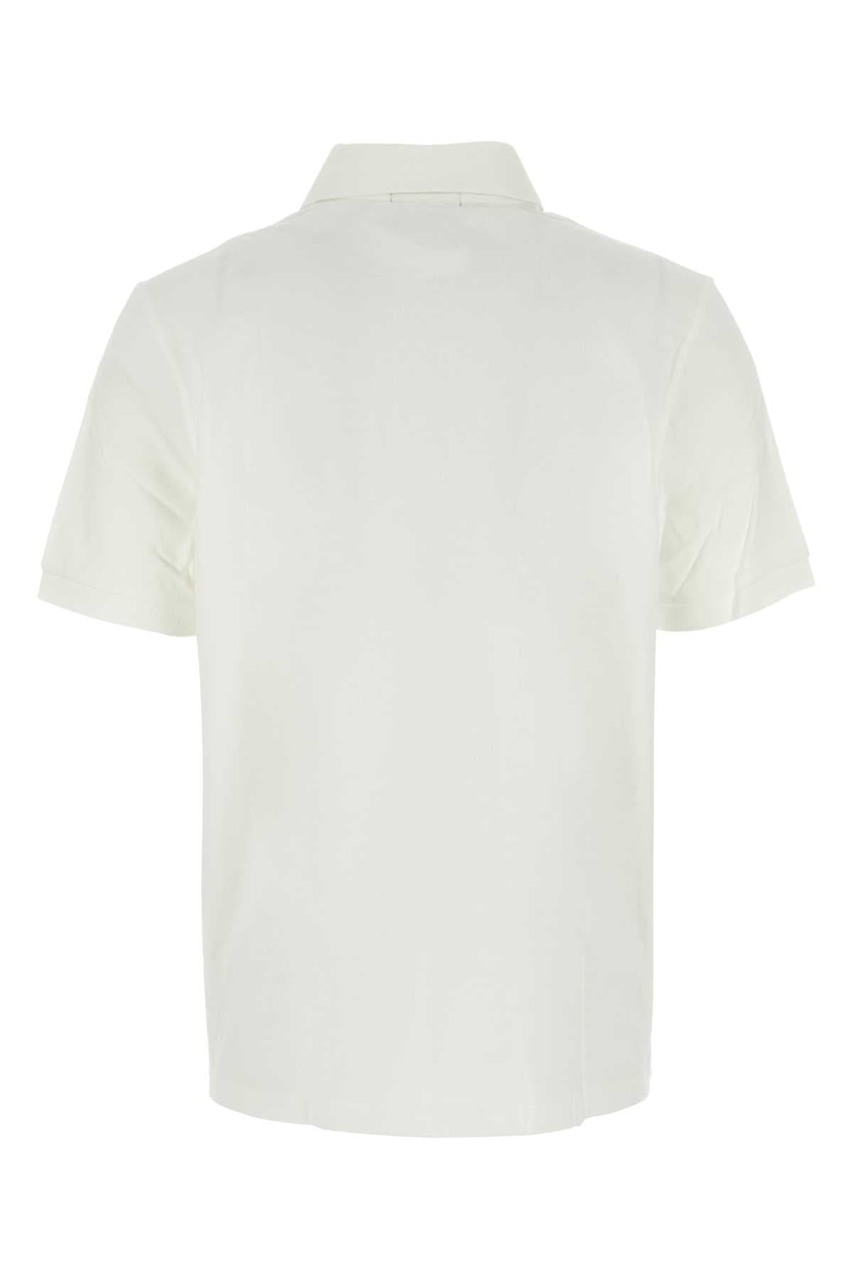 White piquet polo shirt - мініатюра 2