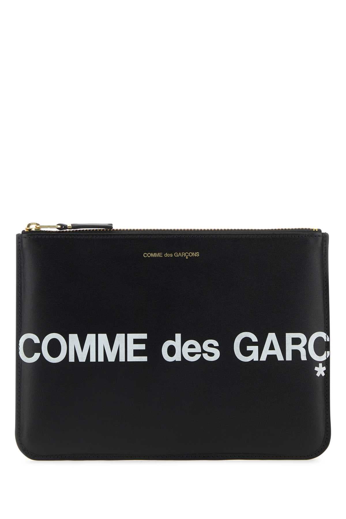 Black leather pouch