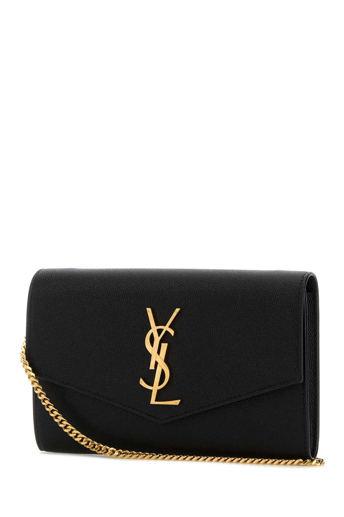 Black leather Uptown clutch - мініатюра 2