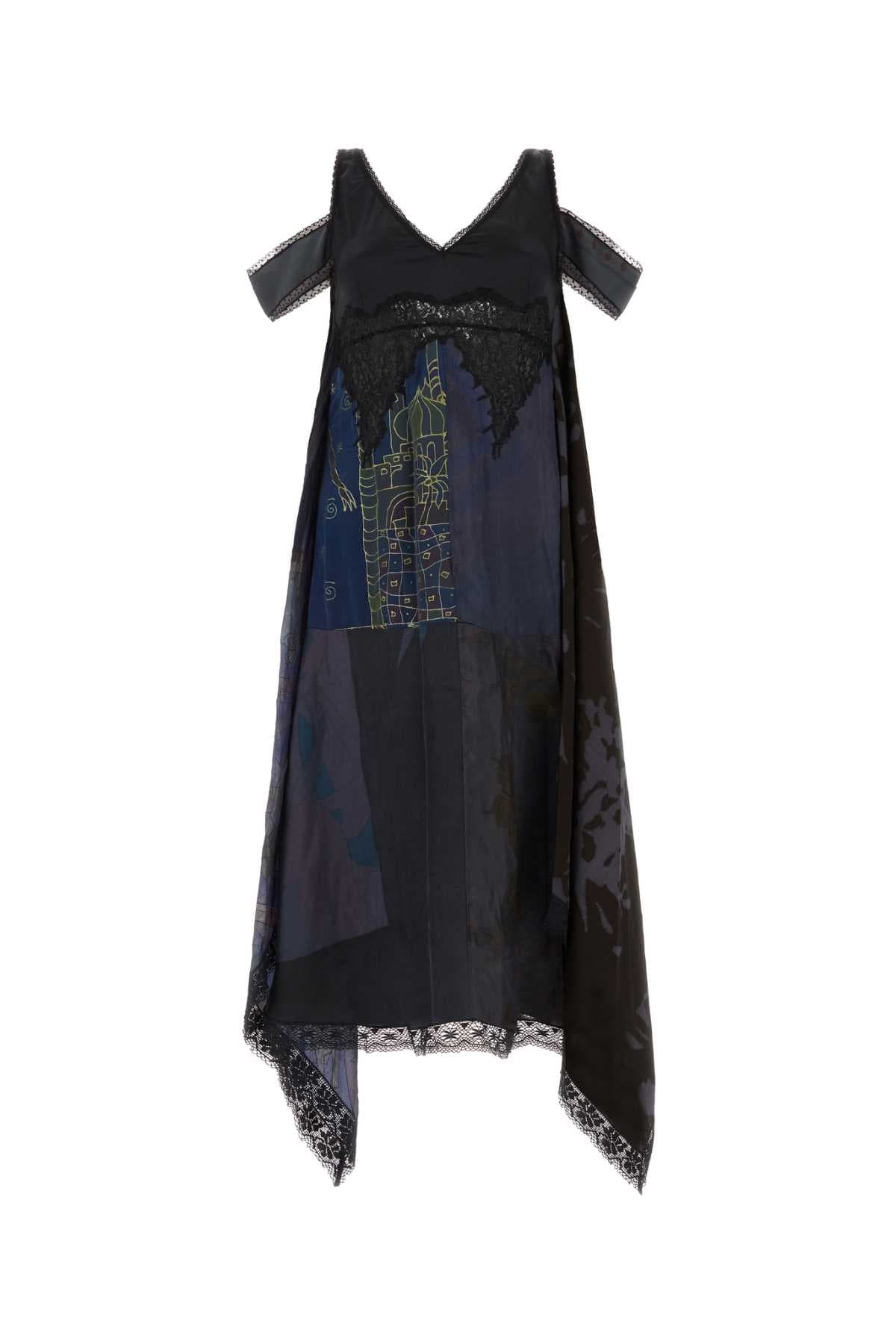 Multicolor silk dress