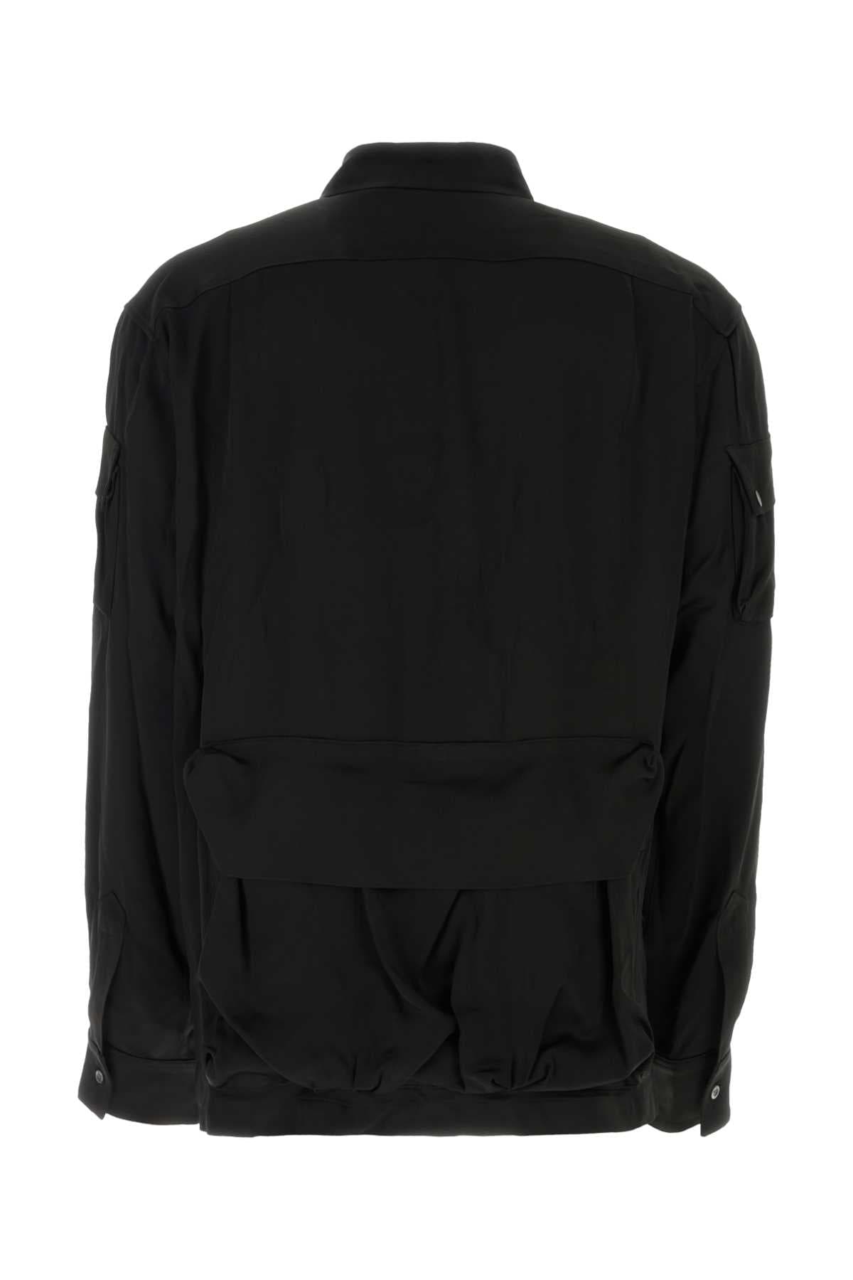 Black satin shirt - мініатюра 2
