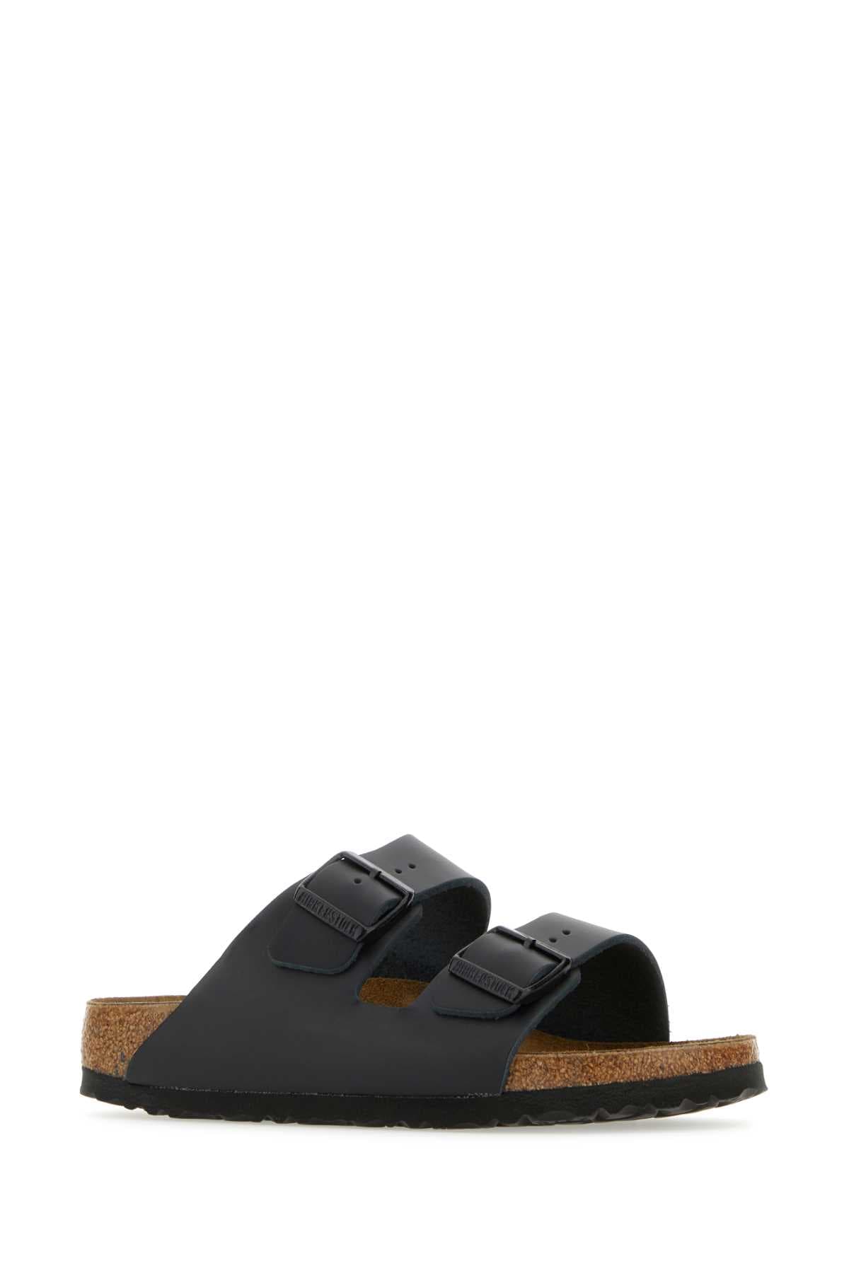 Black leather Arizona slippers - мініатюра 2