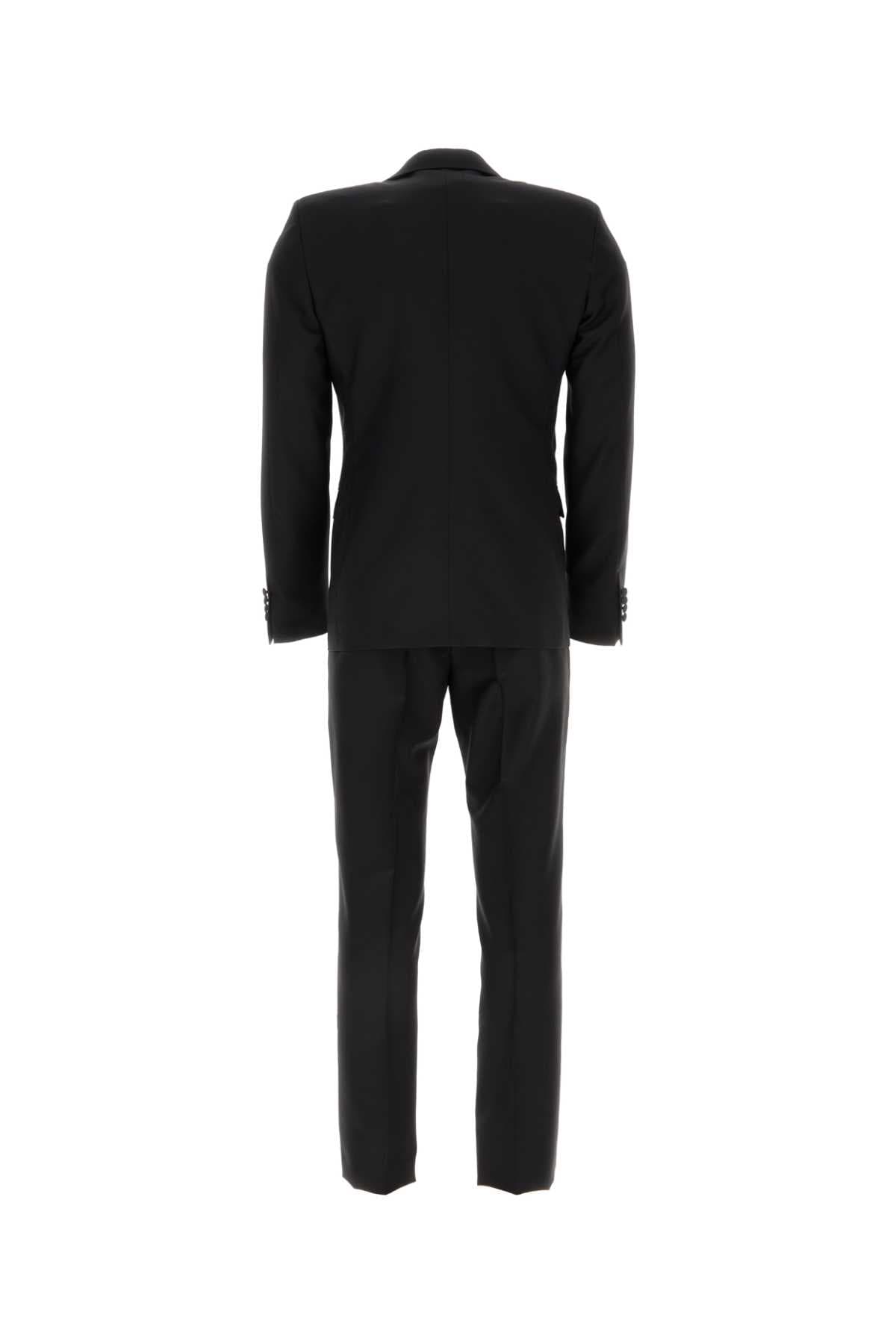 Black wool blend tuxedo - мініатюра 2