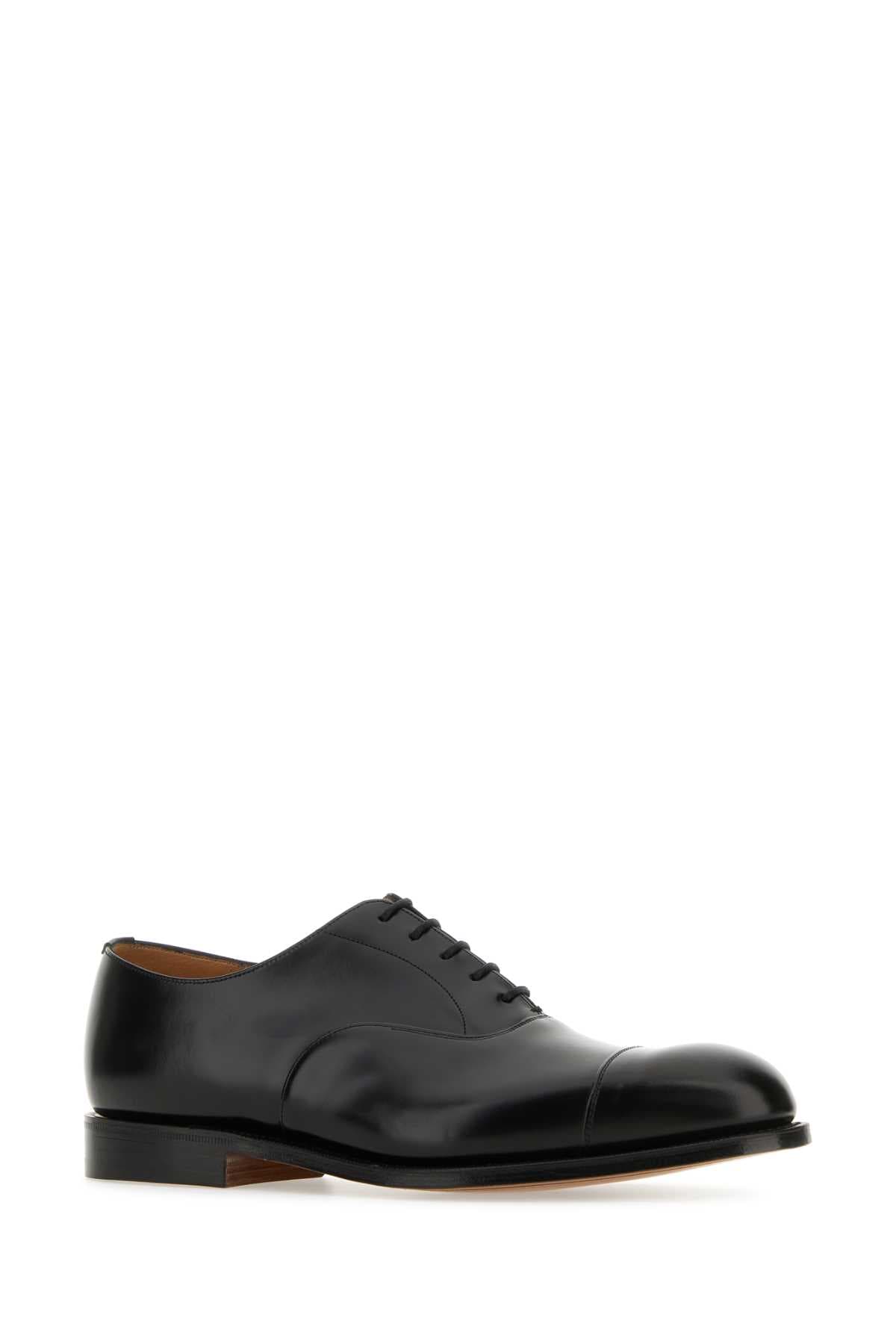 Black leather Consul lace-up shoes - мініатюра 2
