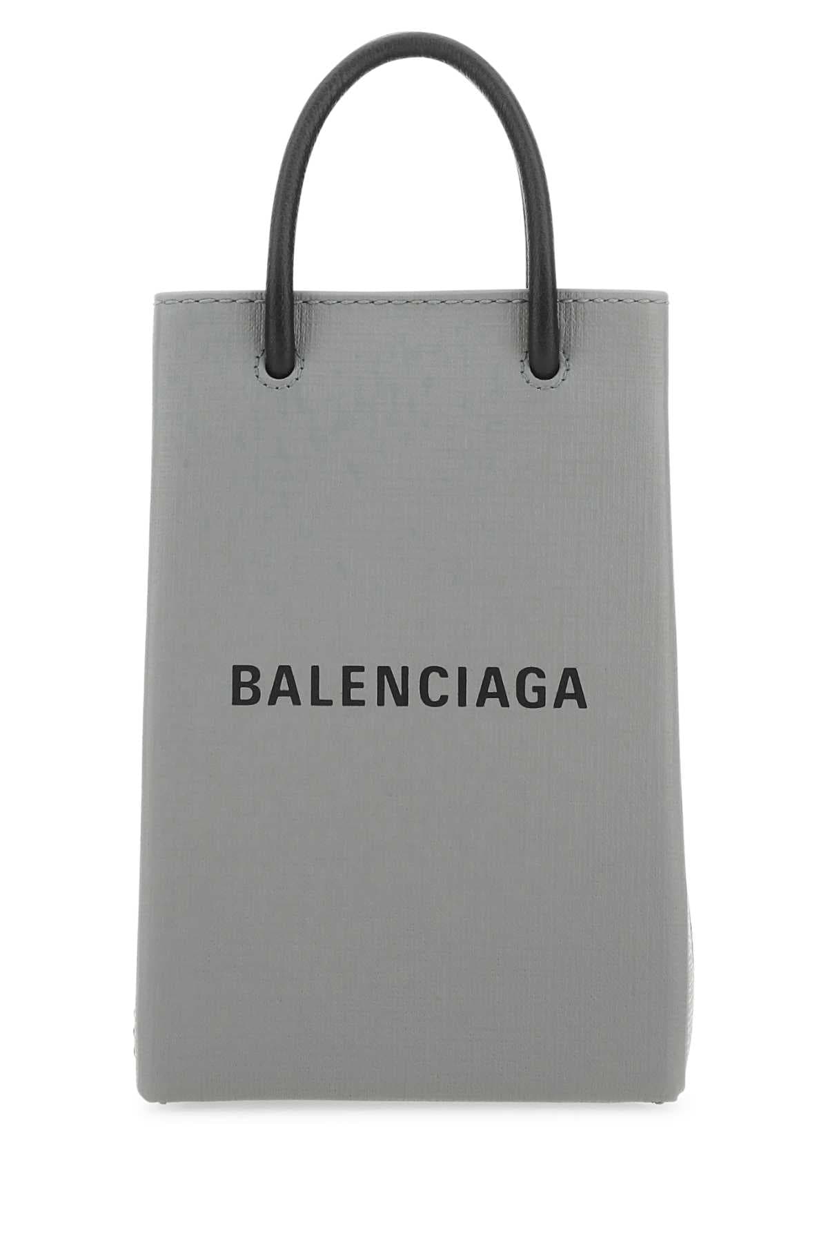 Grey leather phone case