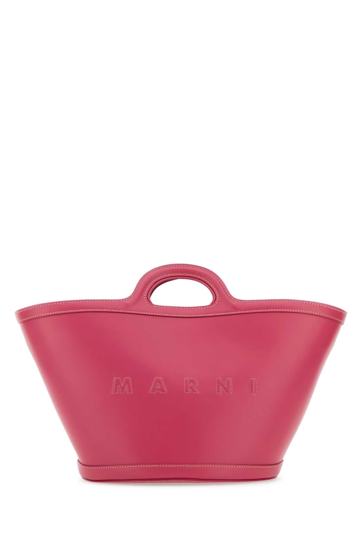 Dark pink leather small Tropicalia handbag
