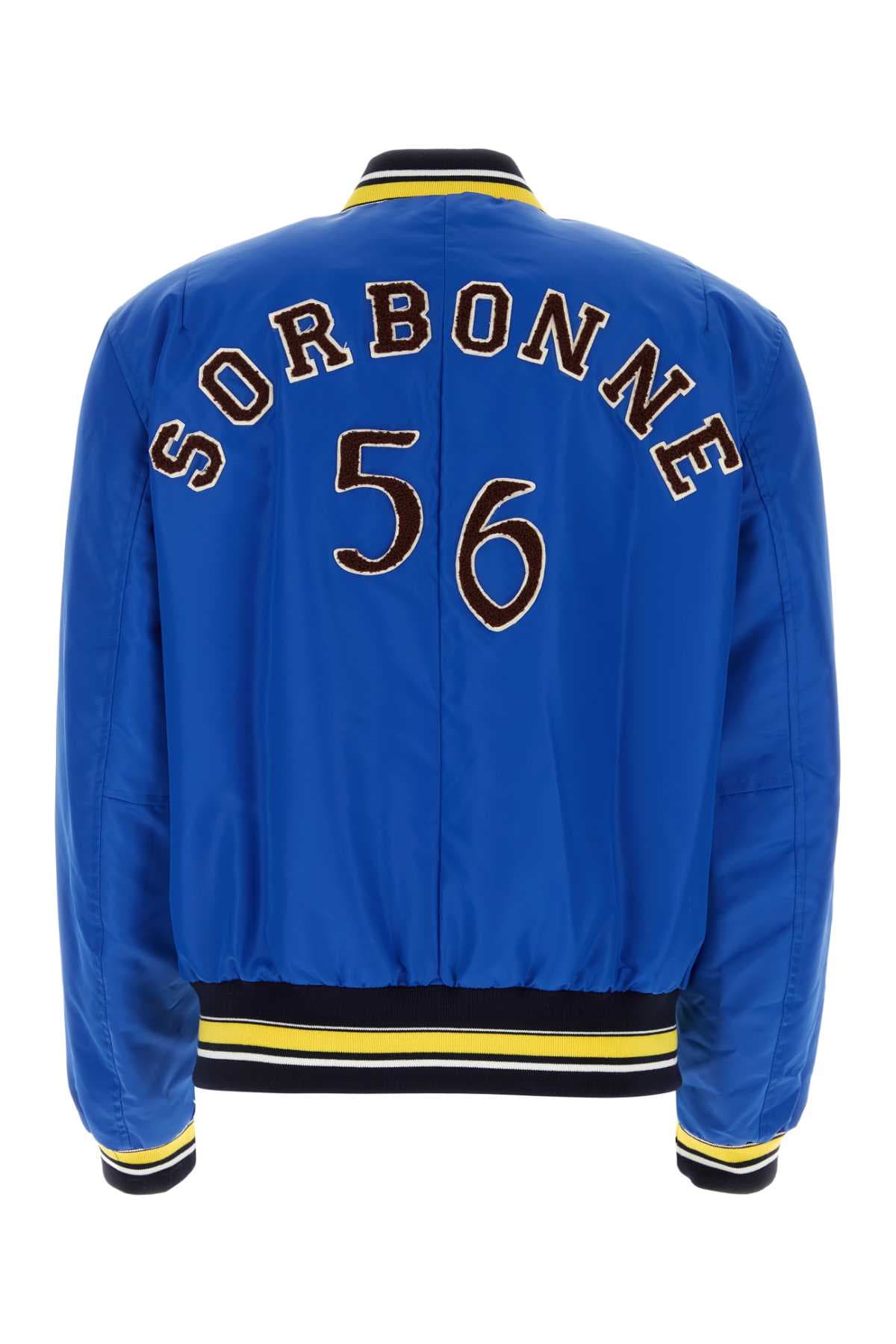 Electric blue nylon Sorbonne 56 bomber jacket - мініатюра 2