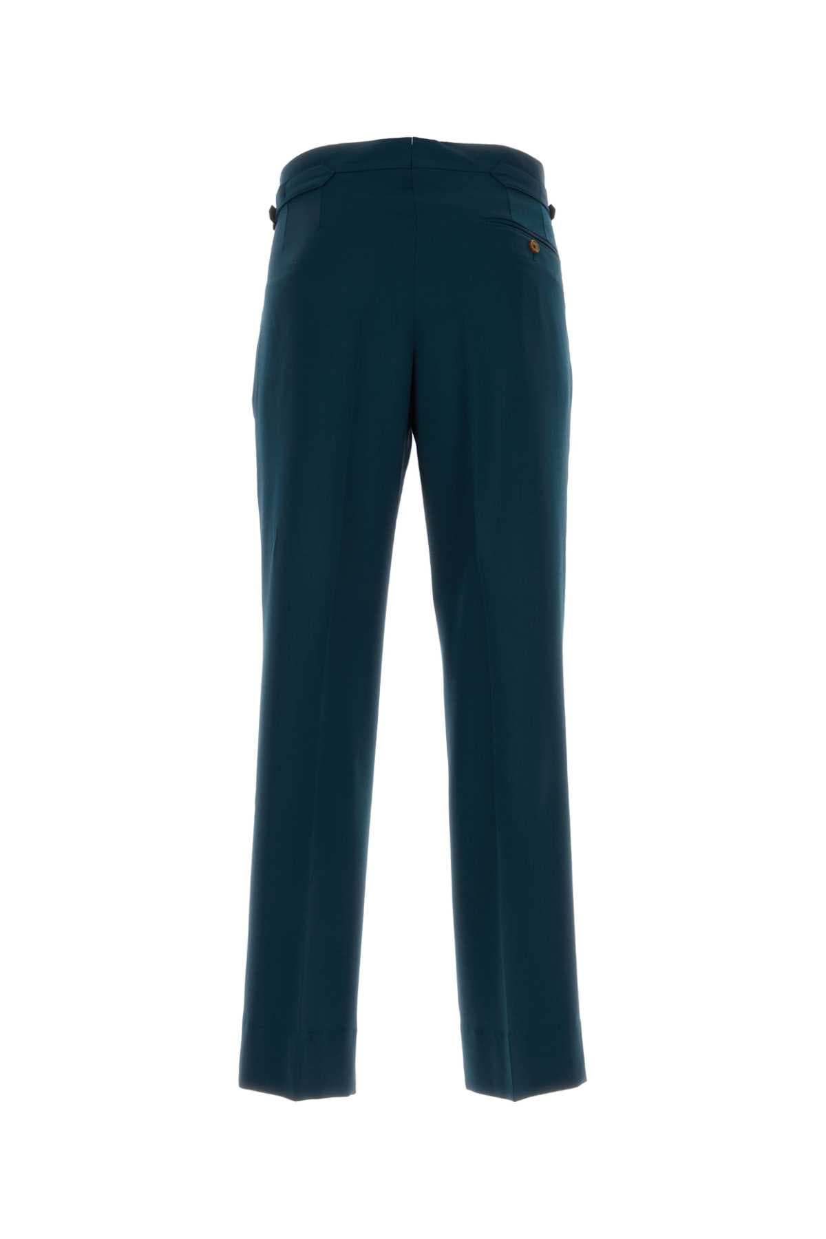 Petrol blue wool Sang pant - мініатюра 2