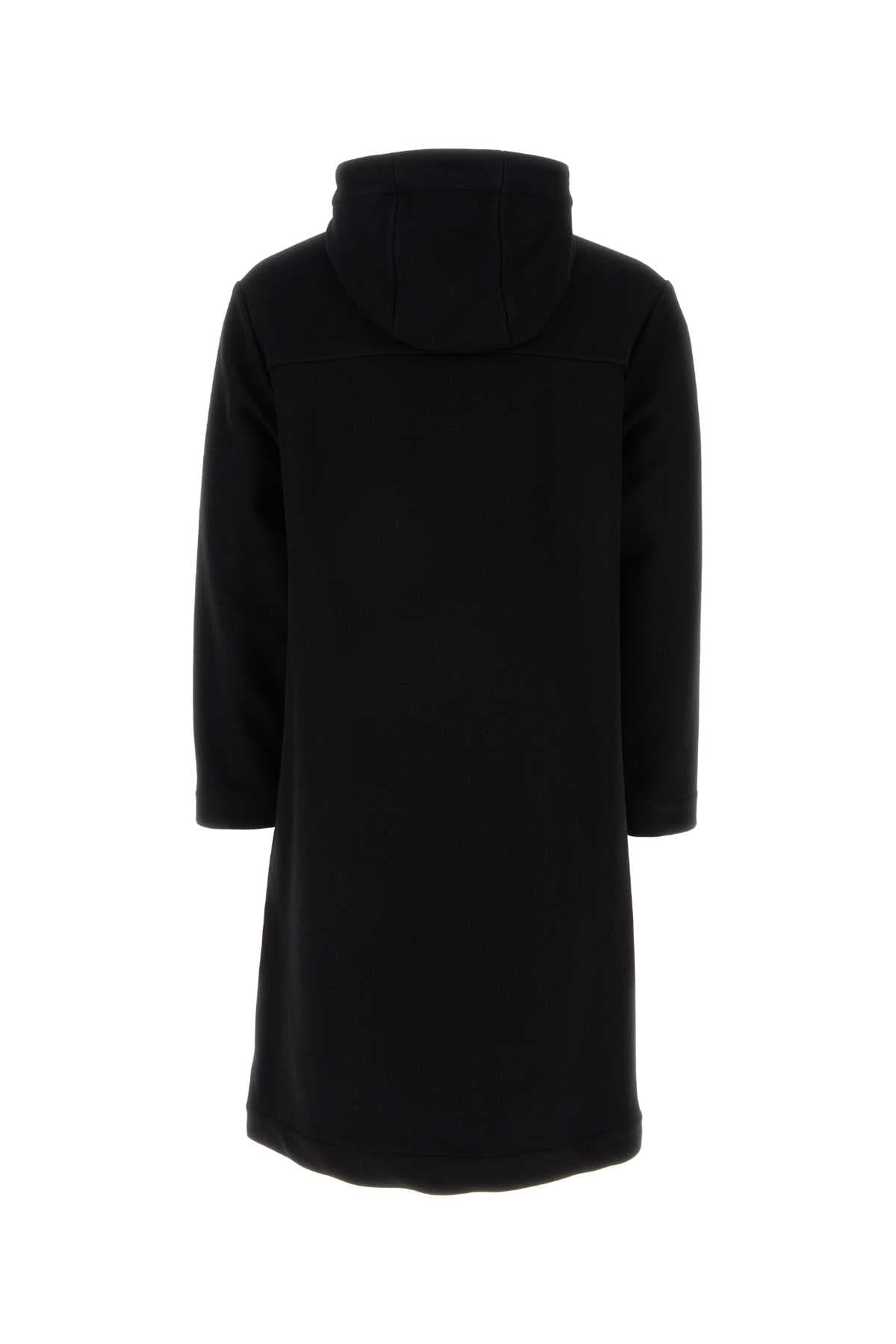 Black wool blend parka - мініатюра 2