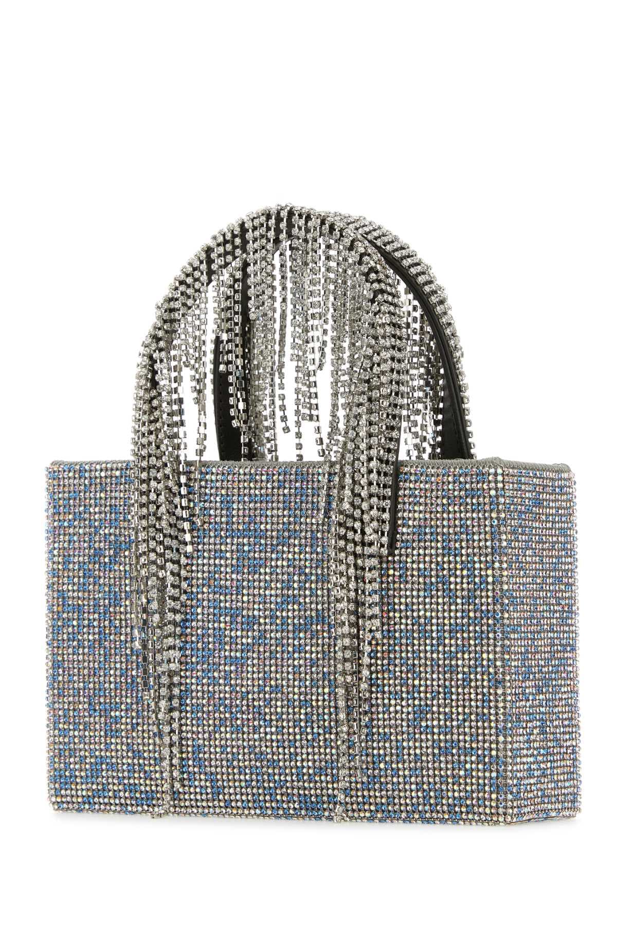 Light-blue rhinestones handbag - мініатюра 2