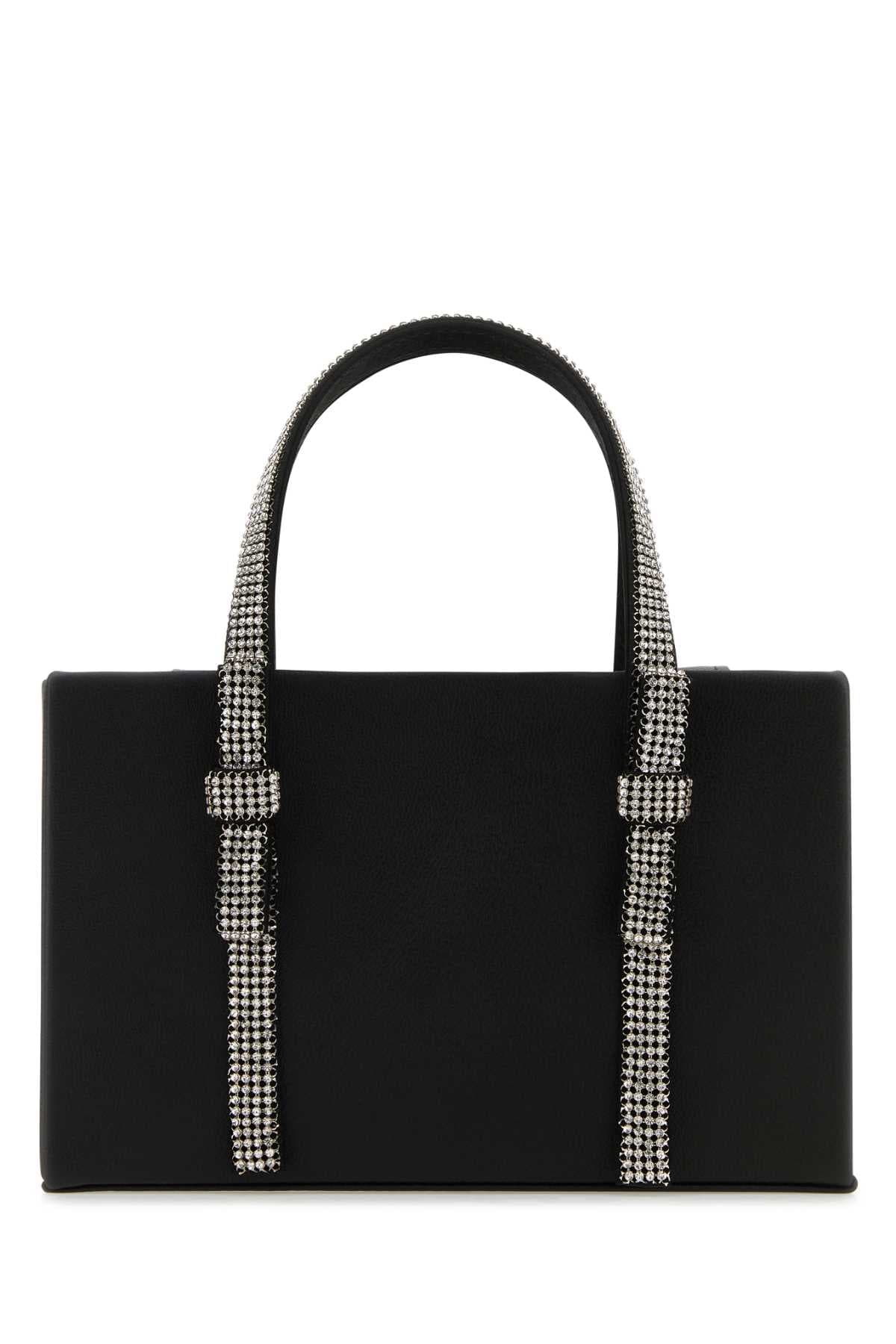 Black nappa leather handbag