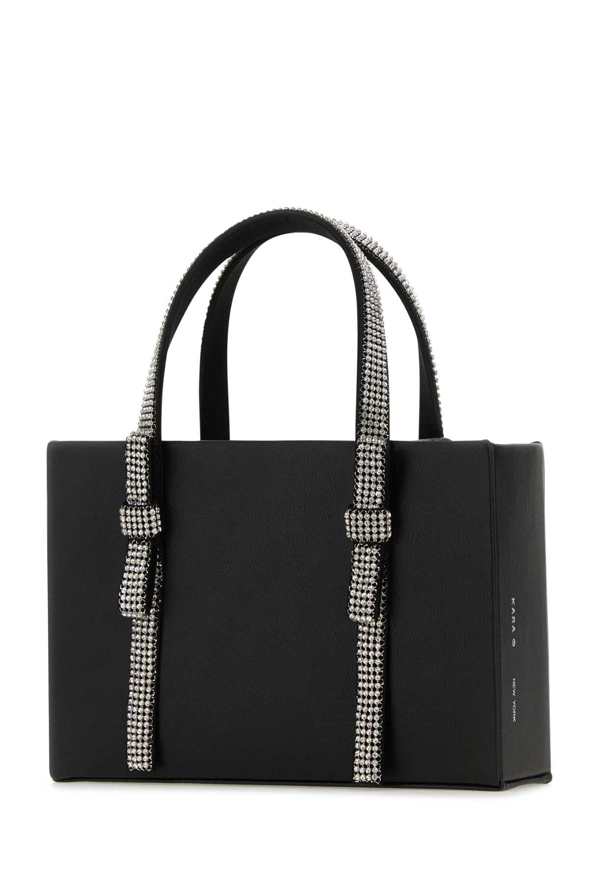 Black nappa leather handbag - мініатюра 2