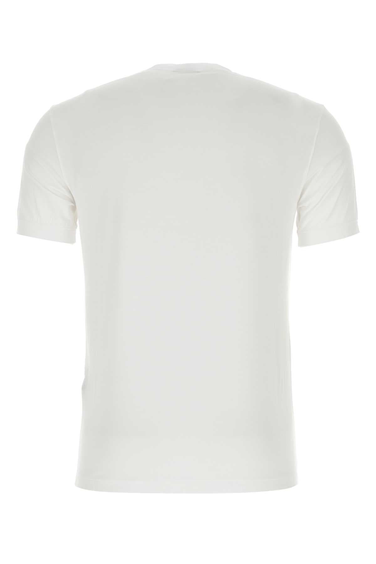 White stretch viscose t-shirt - мініатюра 2