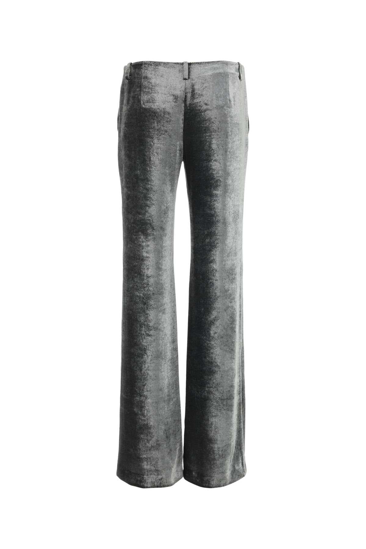 Silver velvet wide-leg pant - мініатюра 2