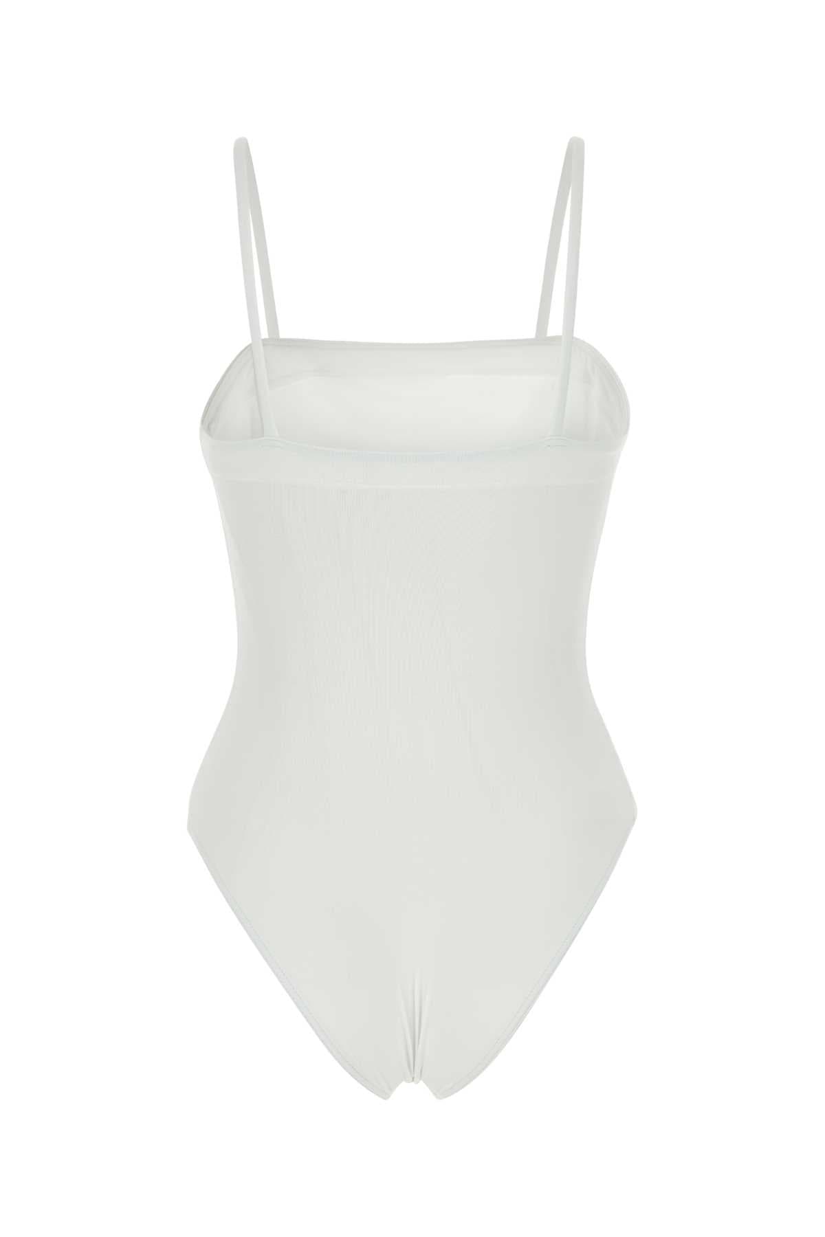 White stretch nylon swimsuit - мініатюра 2