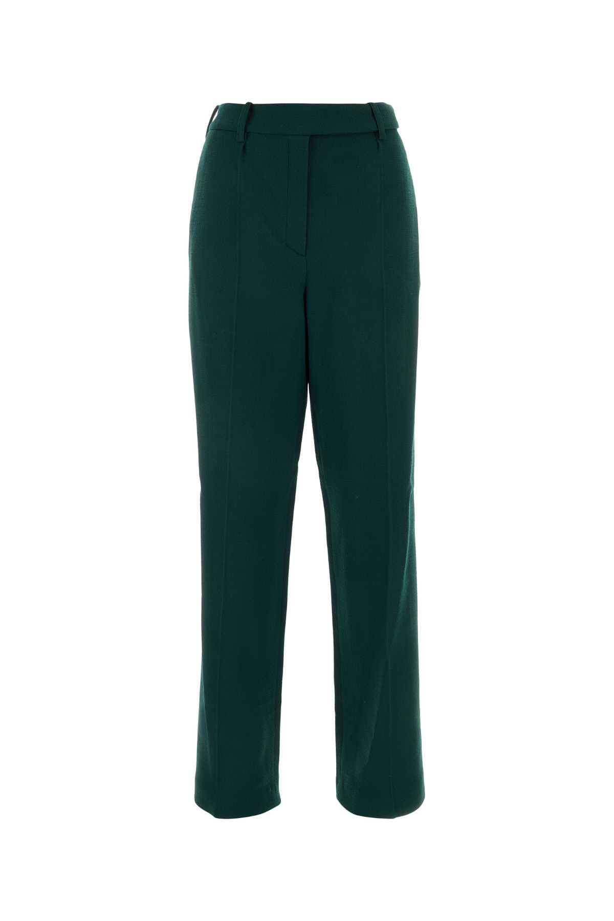 Dark green wool pant