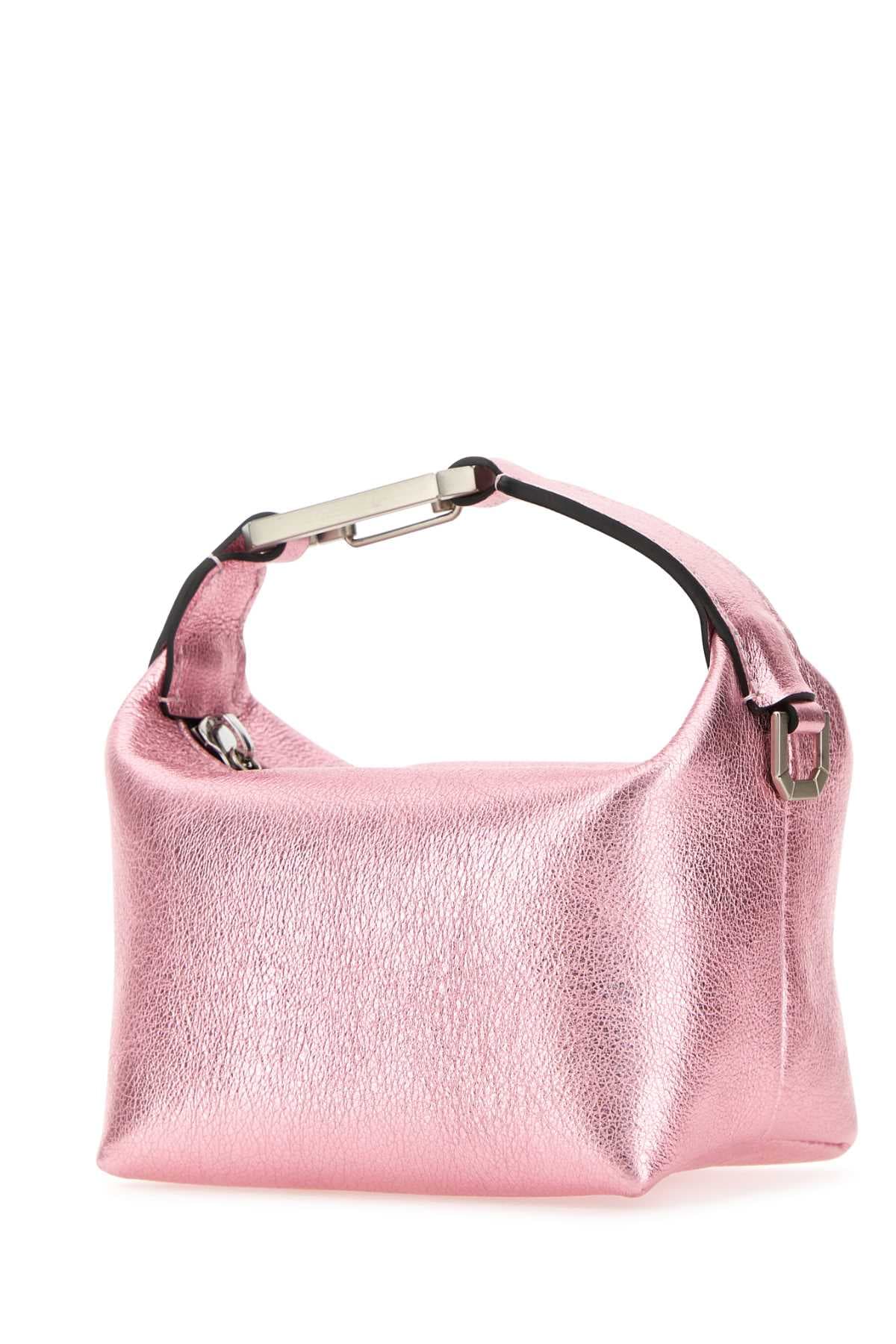 Pink leather Moonbag handbag - мініатюра 2