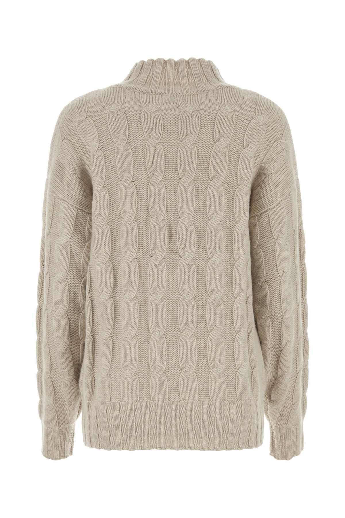 Melange sand cashmere sweater - мініатюра 2