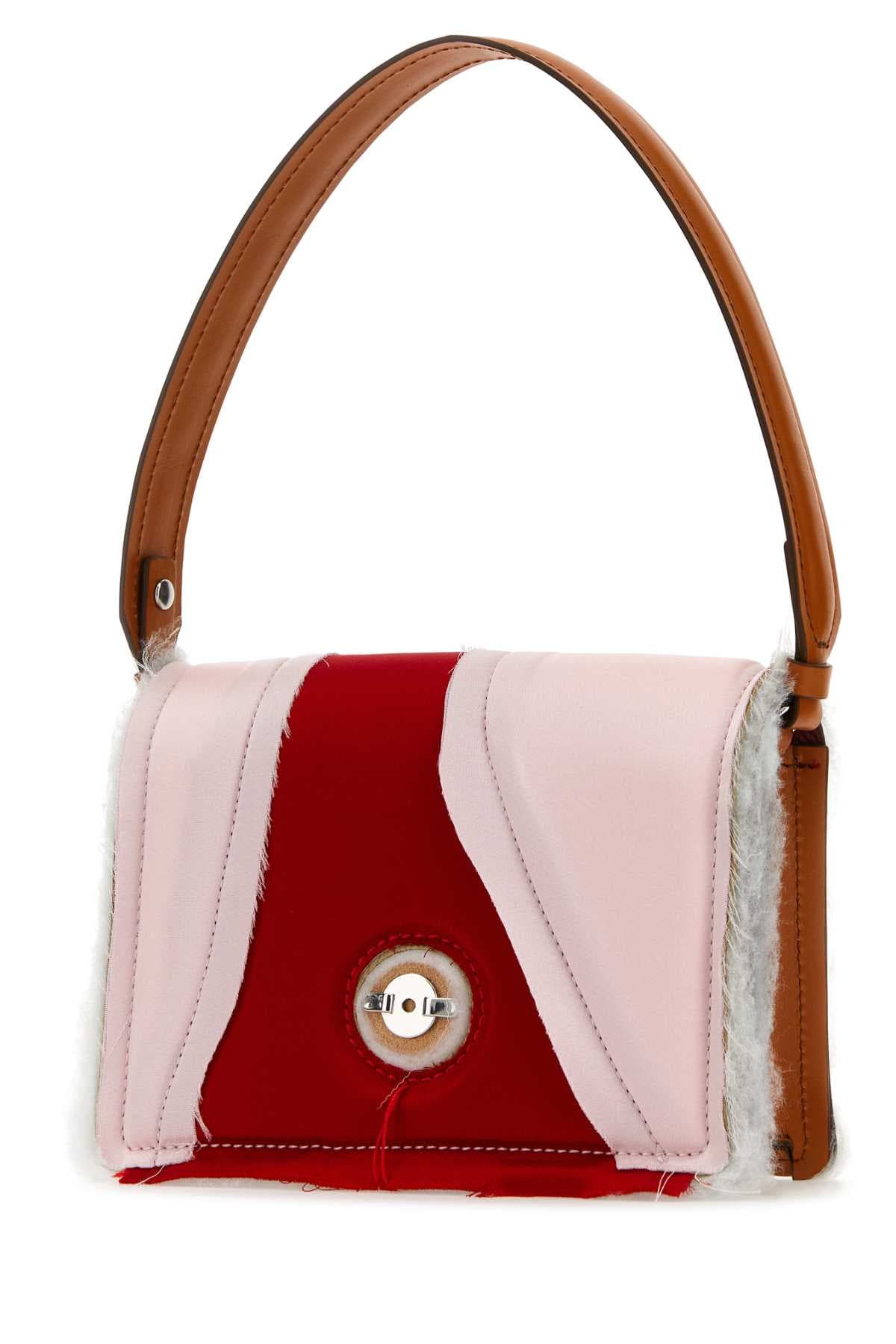 Multicolor satin and leather Mirim handbag - мініатюра 2