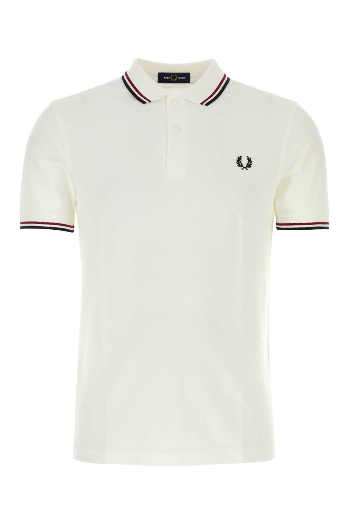 White piquet polo shirt