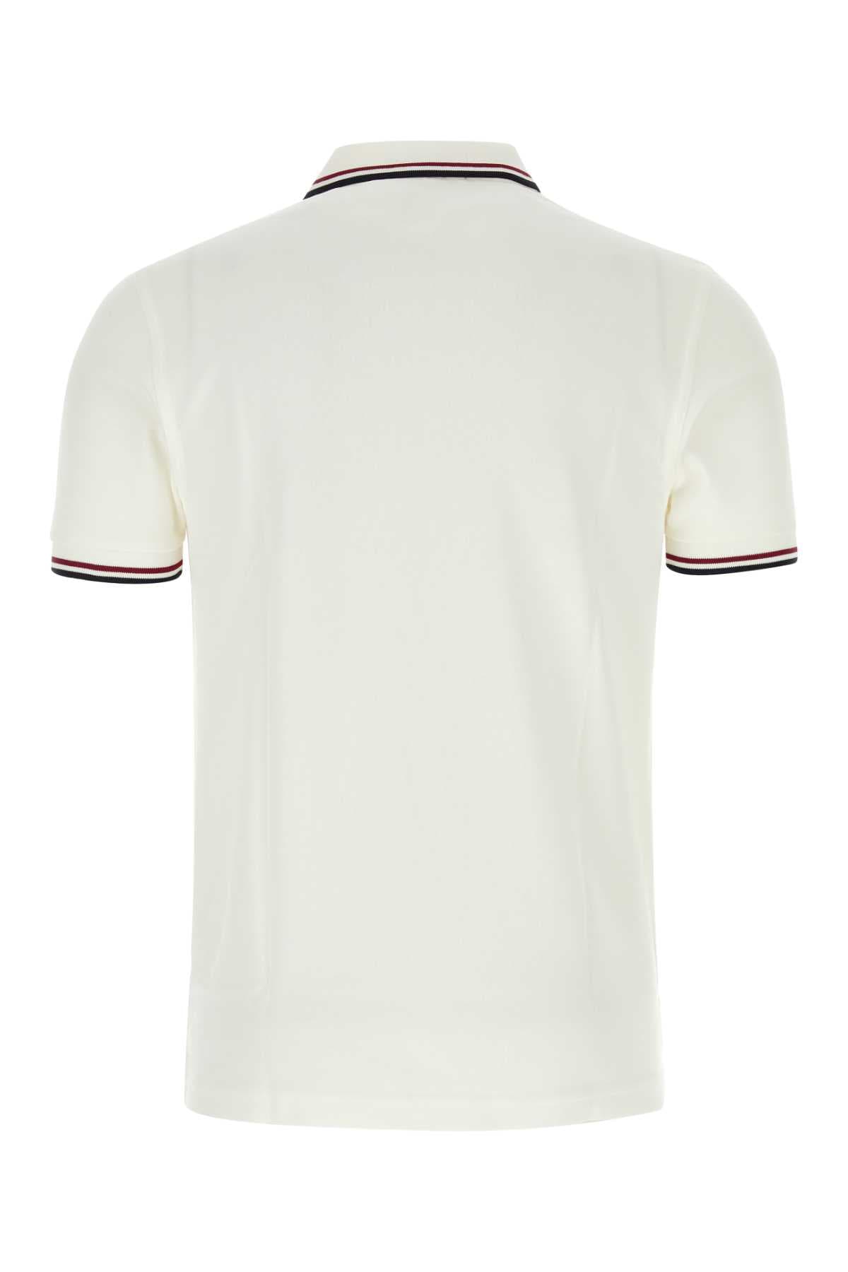 White piquet polo shirt - мініатюра 2