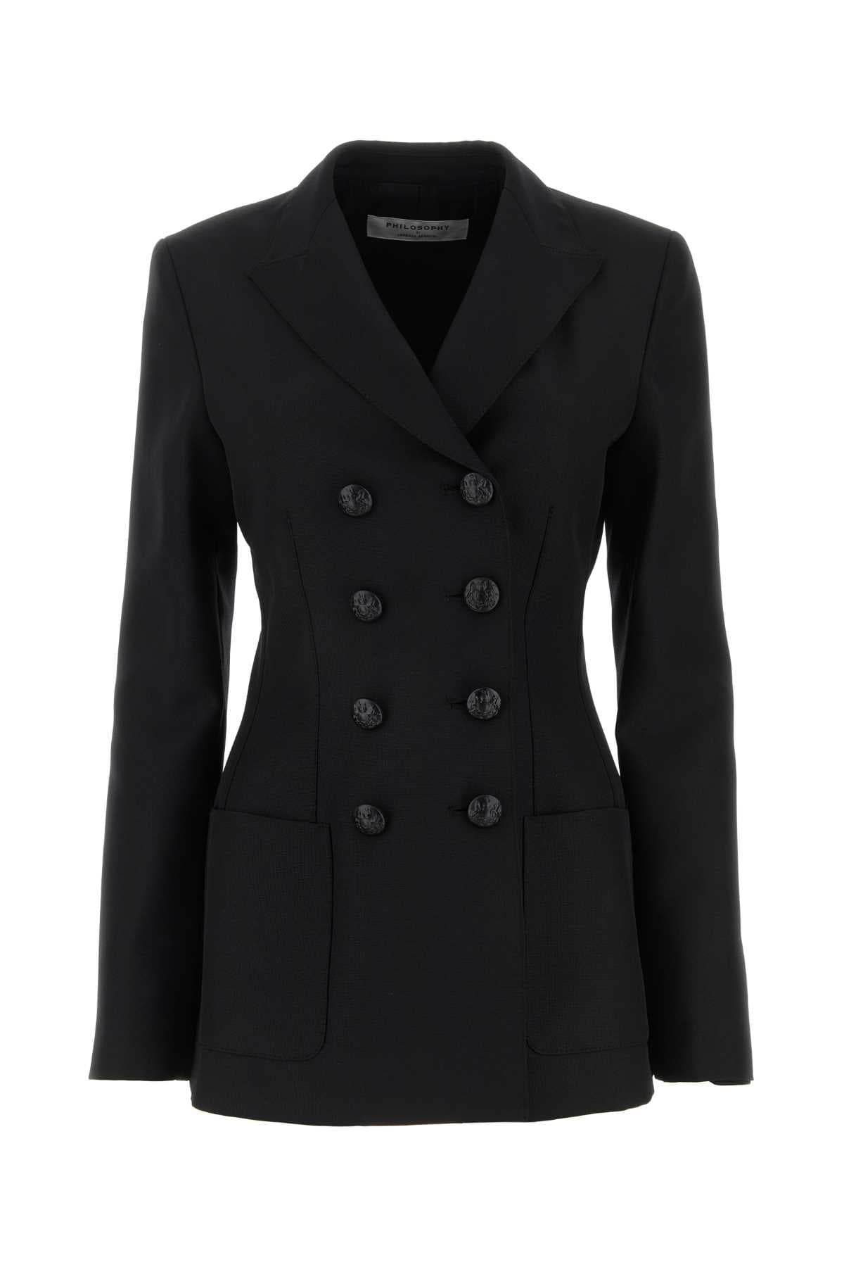 Black grain de poudre blazer