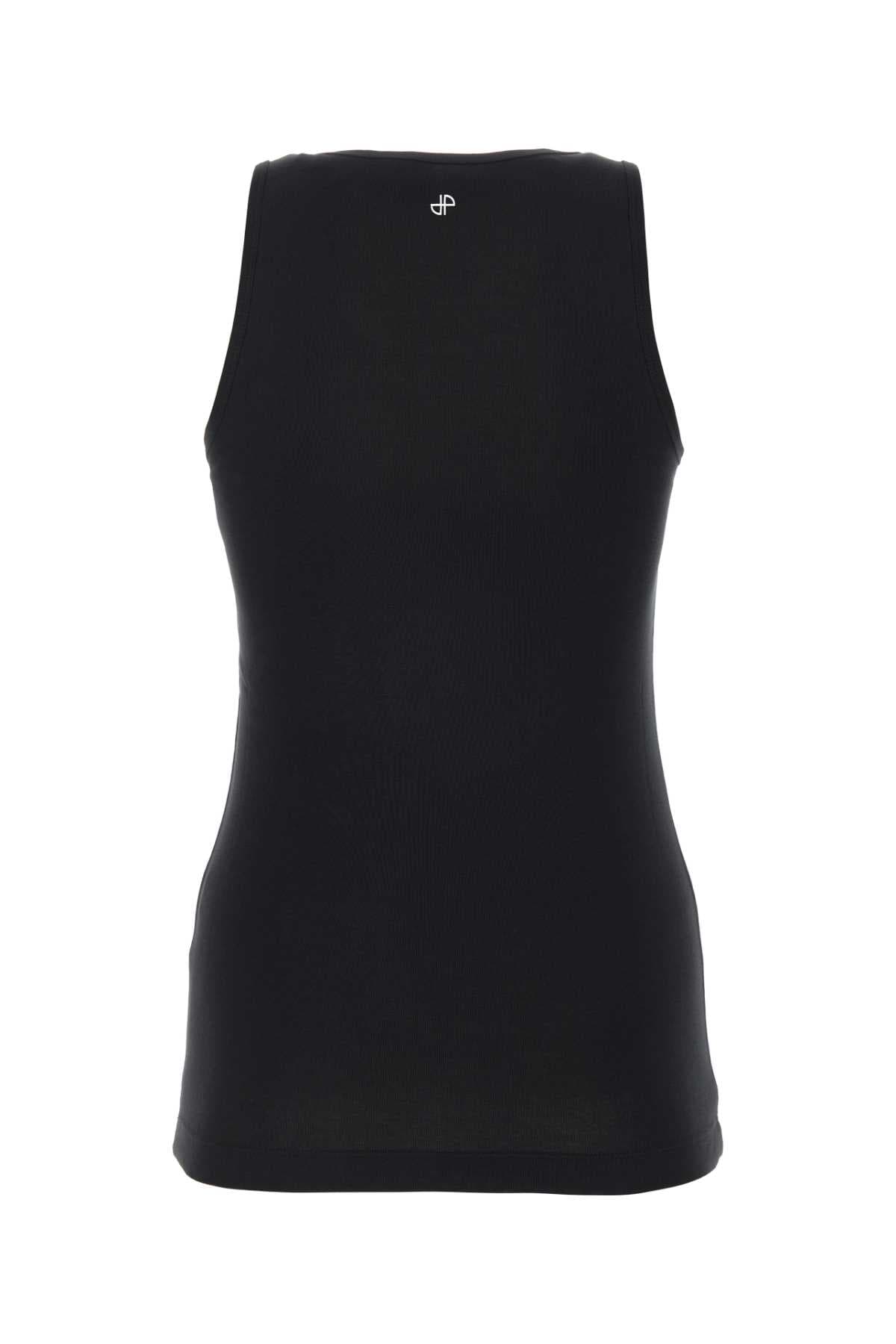 Black cotton tank top - мініатюра 2
