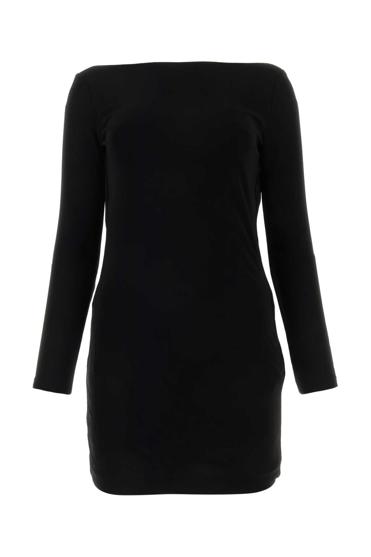 Black viscose mini dress