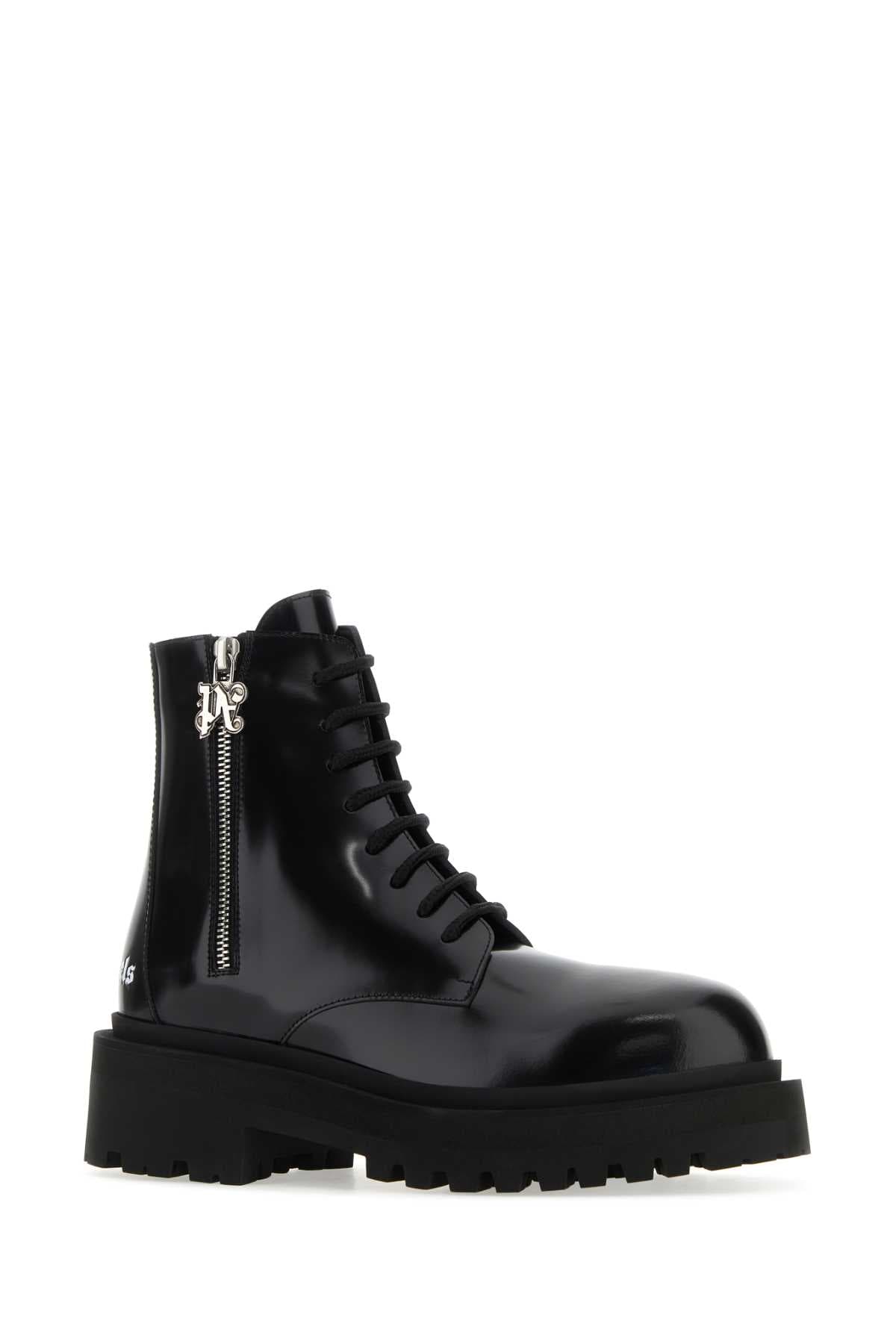 Black leather ankle boots - мініатюра 2