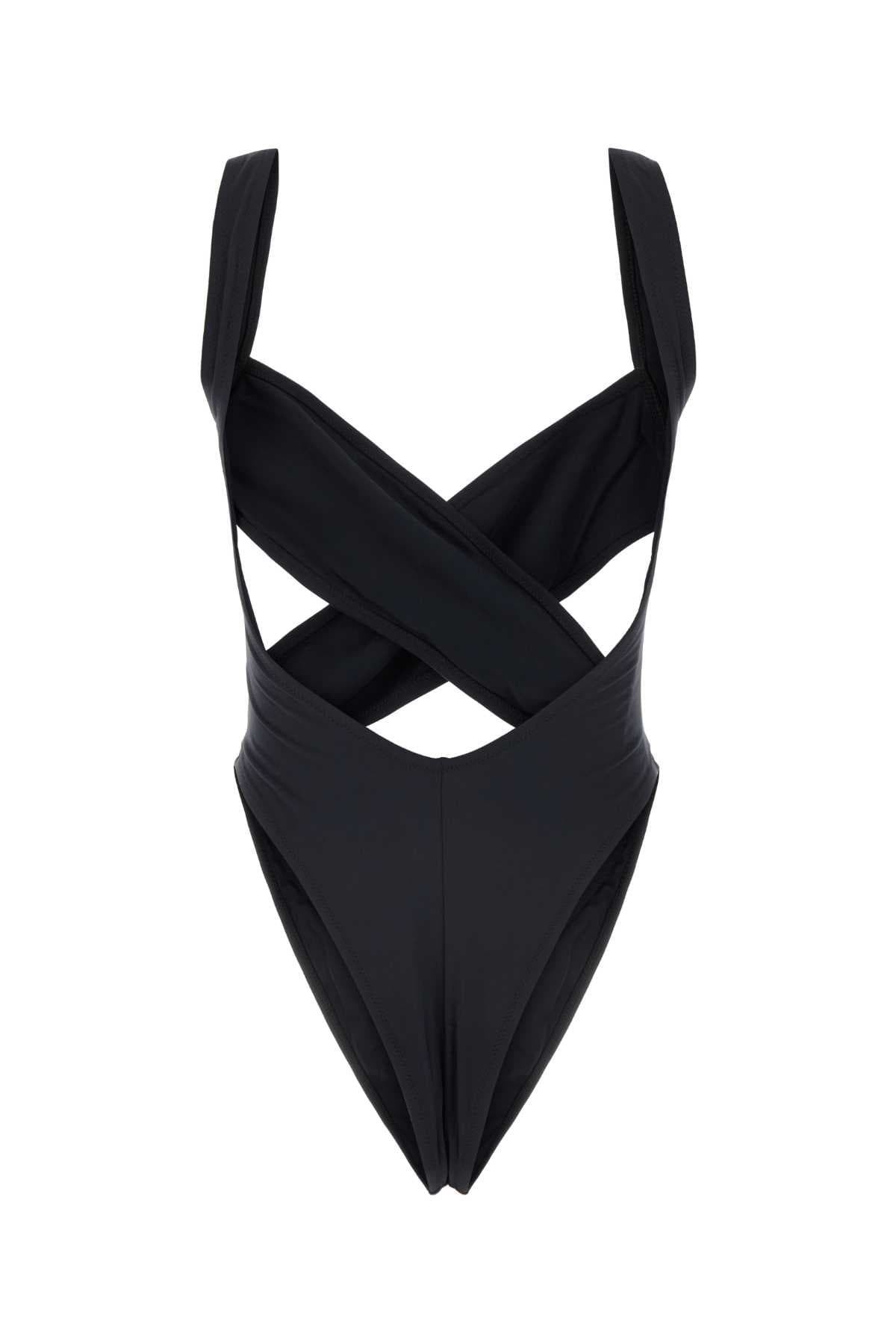 Black stretch nylon Exotica trikini - мініатюра 2