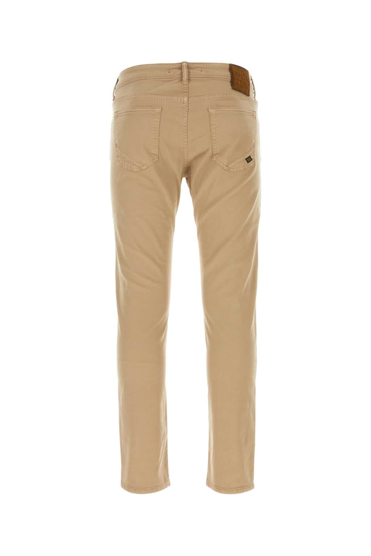 Beige stretch cotton pant - мініатюра 2