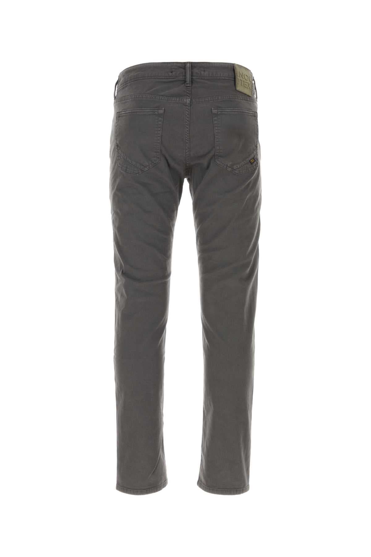 Dark grey stretch cotton pant - мініатюра 2